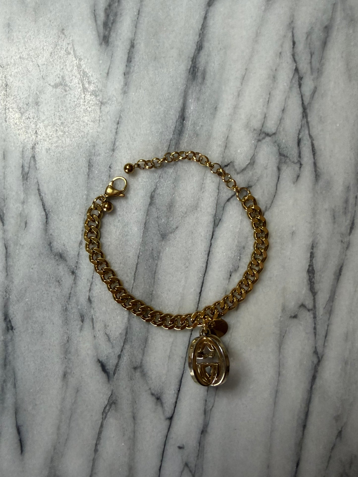 Authentic Gucci Upcycle Ball Gold Bracelet