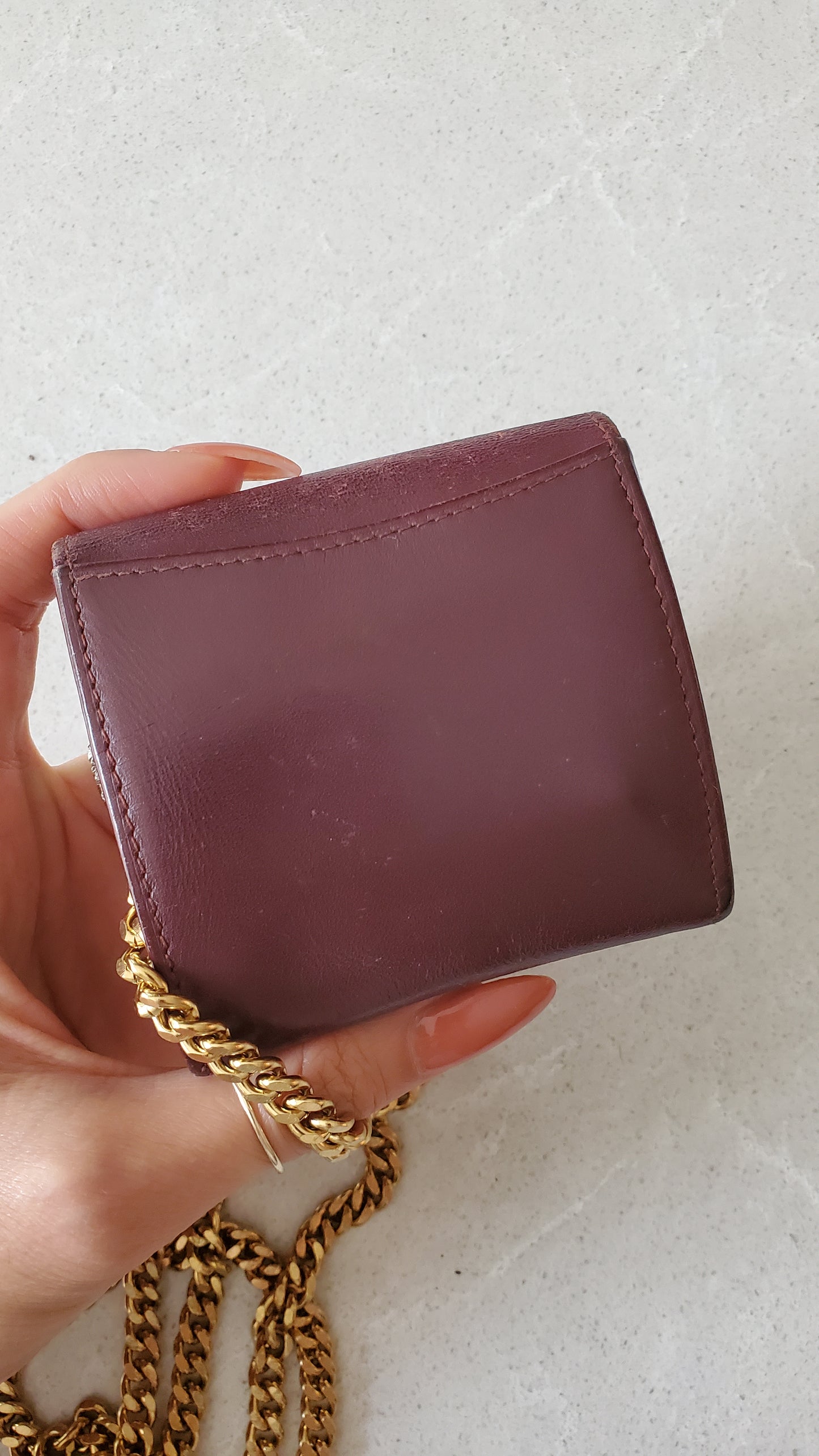 Authentic Vintage Cartier Upcycle Mini Pouch on Chain