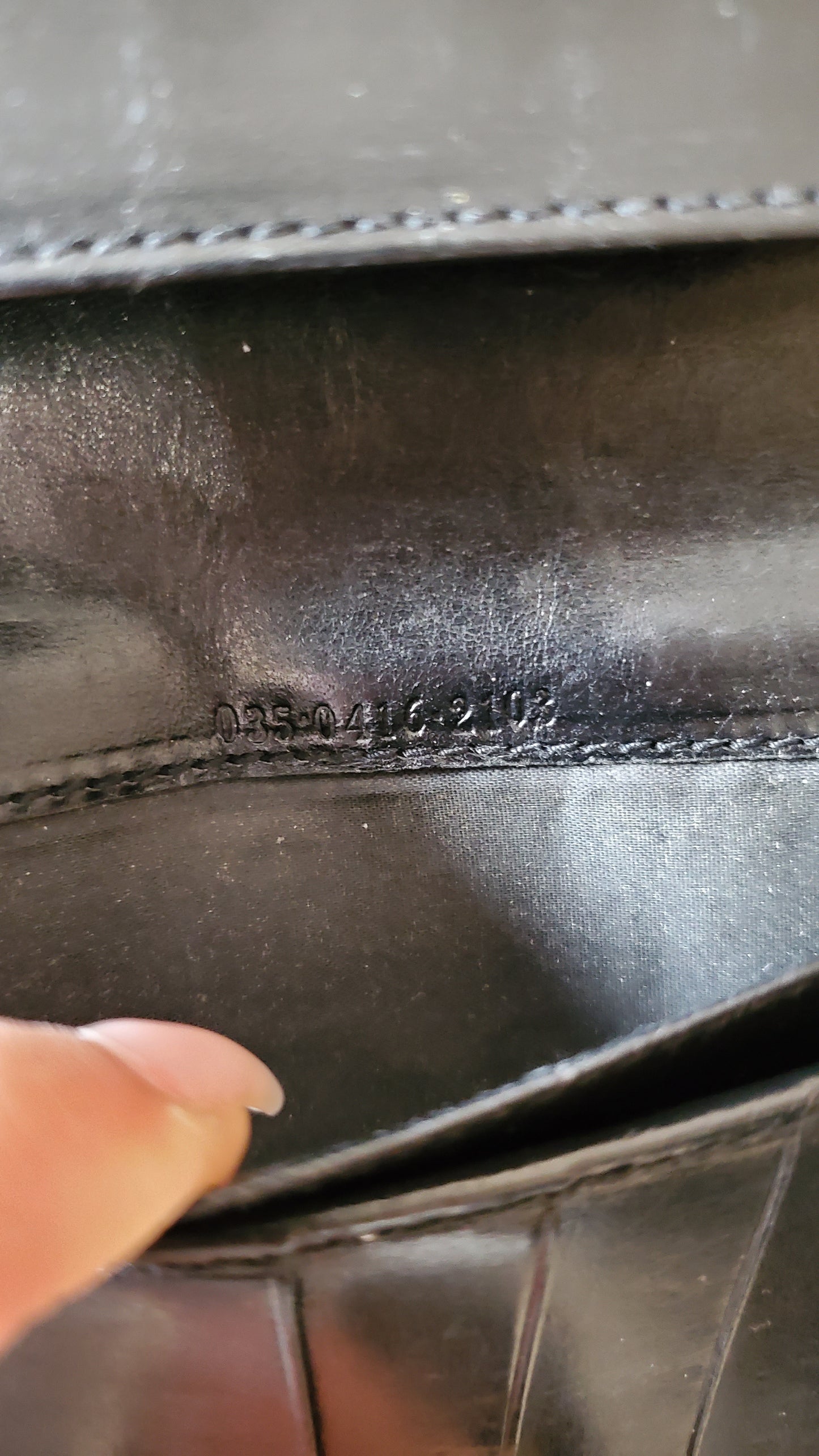 Authentic Gucci Upcycle Black/ Fabric Canvas Long Wallet on Strap & Chain
