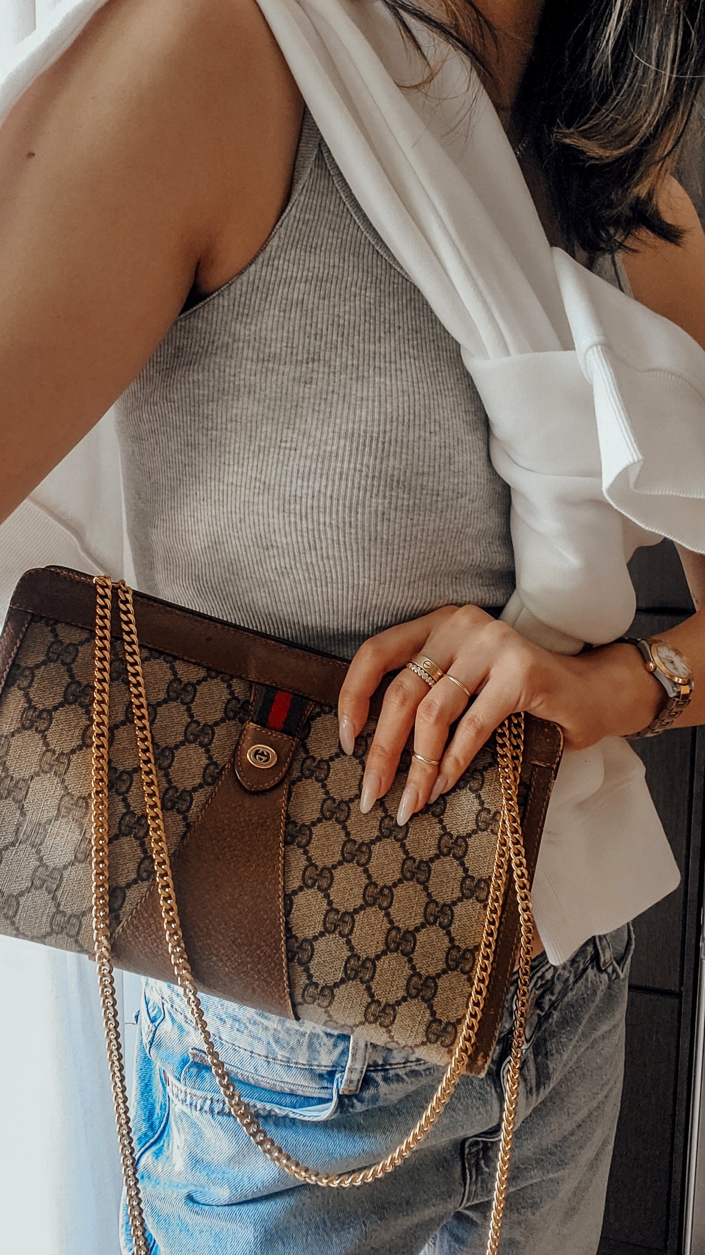 Authentic Vintage Gucci Upcycle Purse on Chains