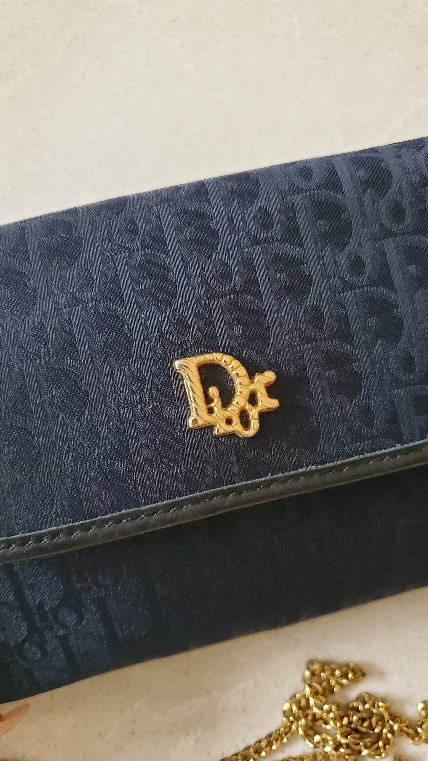 *Rare* Authentic Vintage Dior Navy Purse