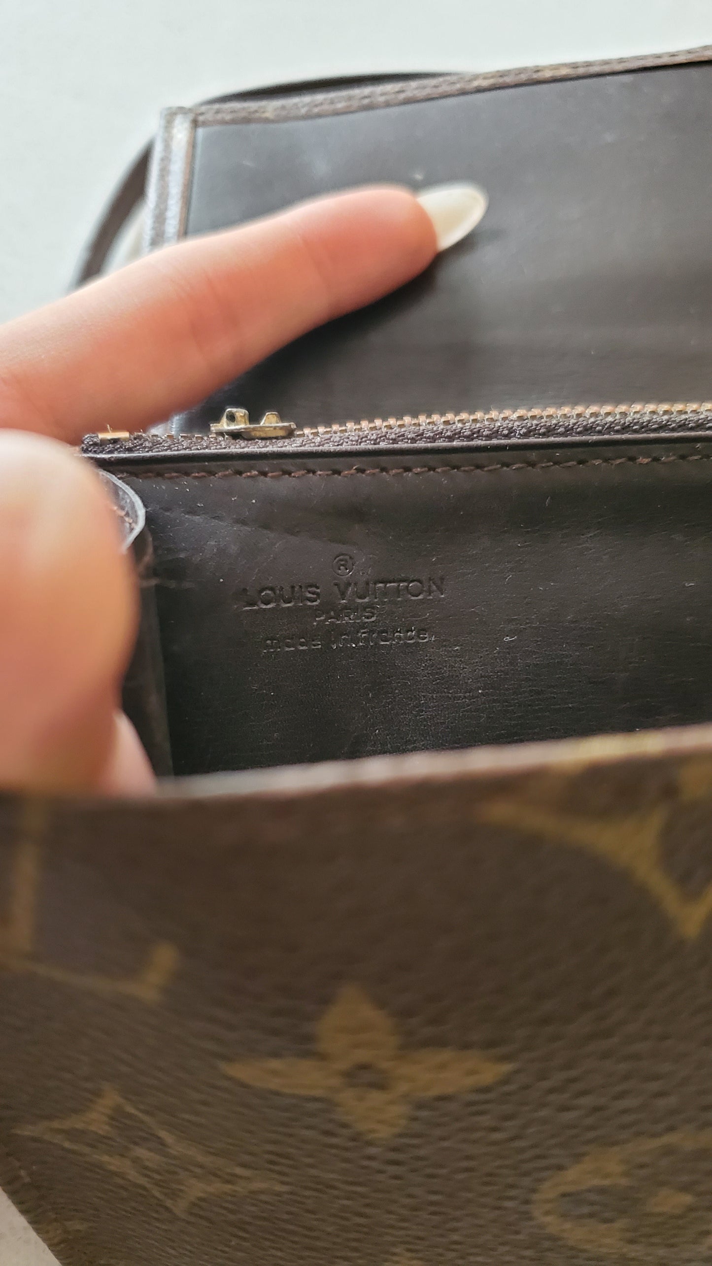 Authentic Vintage Louis Vuitton Monogram Upcycle Long Wallet on Strap