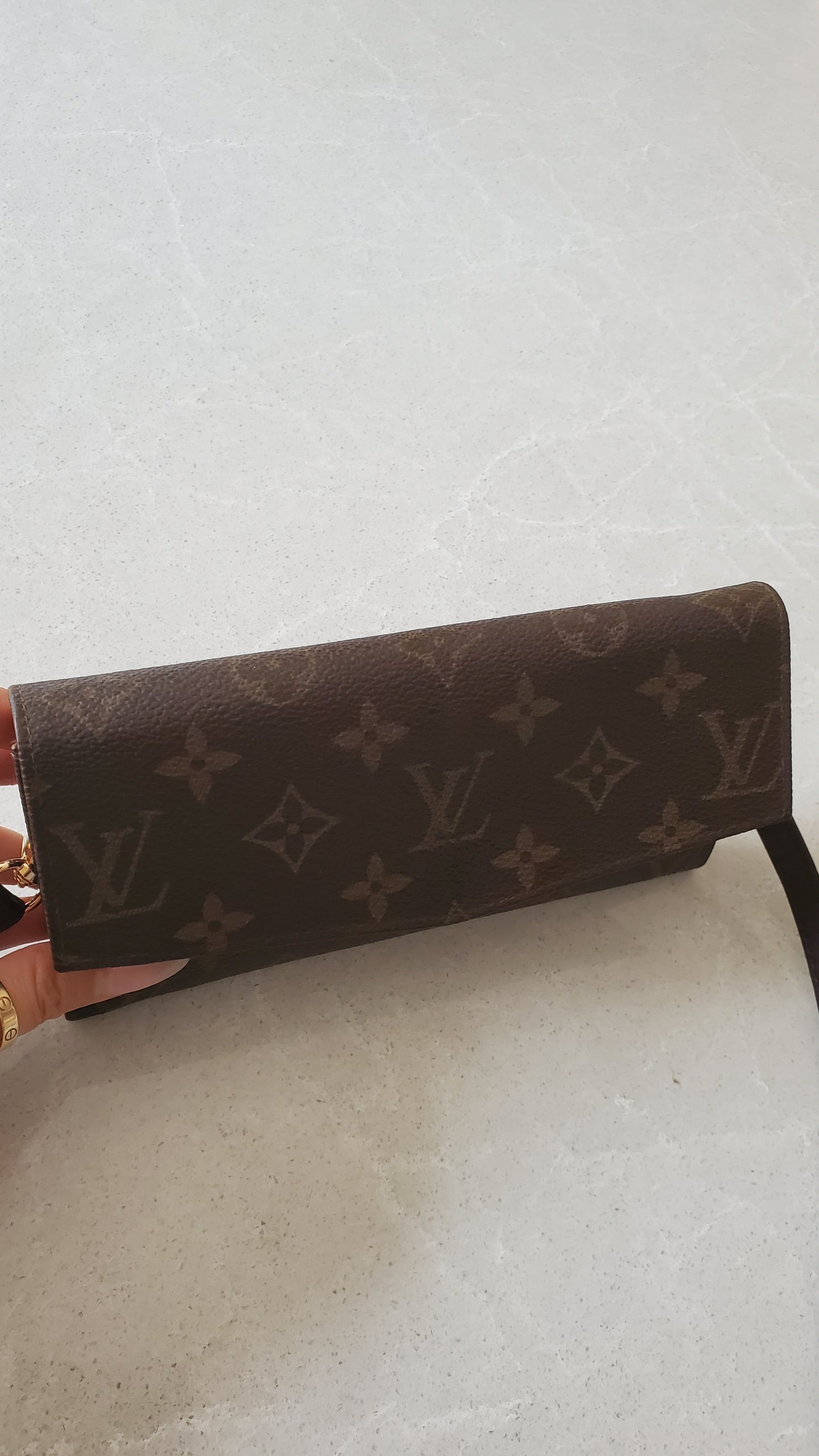 Authentic Vintage Louis Vuitton Monogram Upcycle Long Wallet on Strap