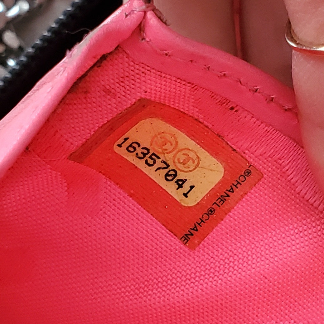 Authentic Vintage Chanel Upcycle Large Zip Wallet on Chain