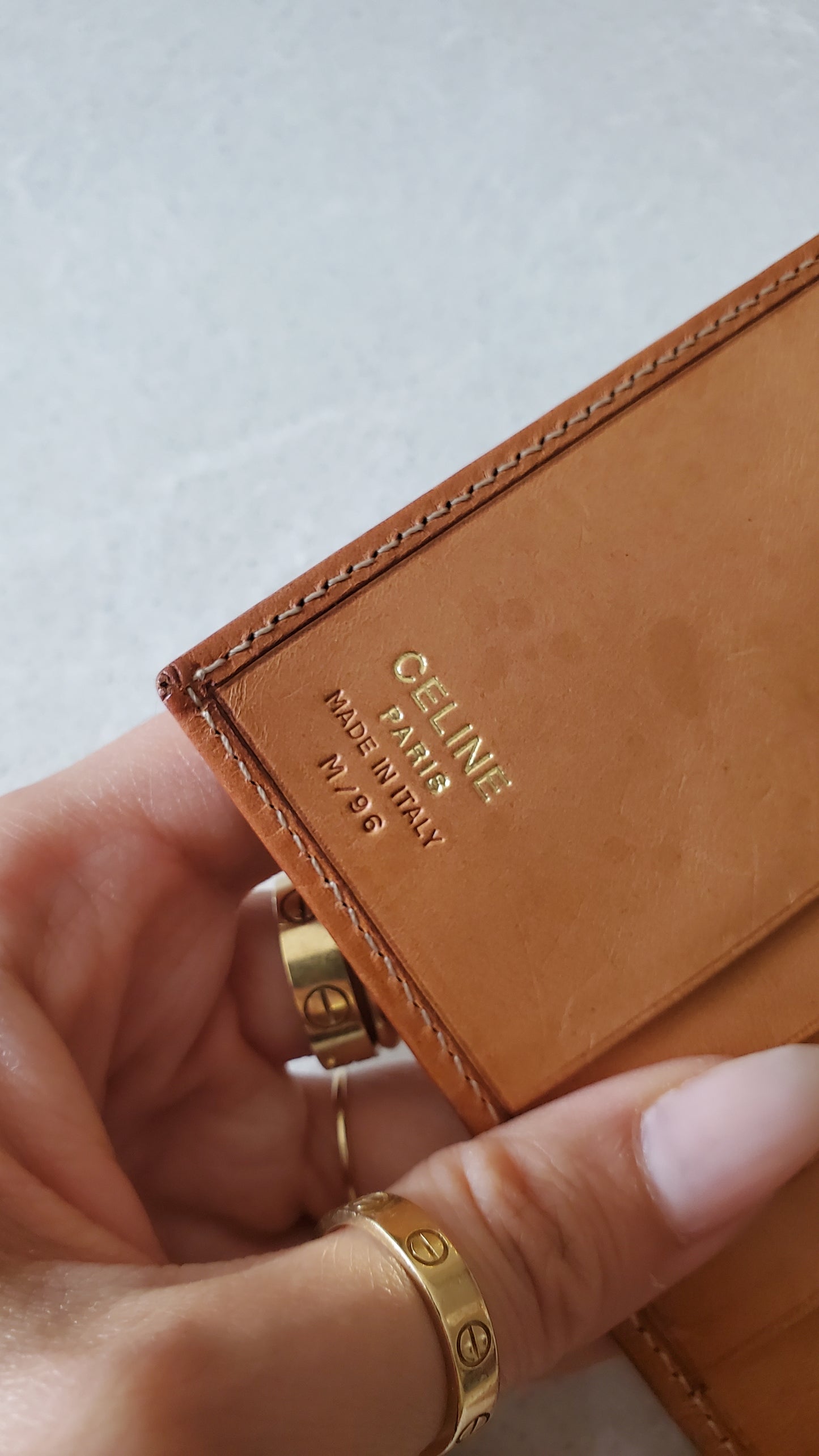 Authentic Vintage Celine Upcycle Long Flap Wallet on Strap