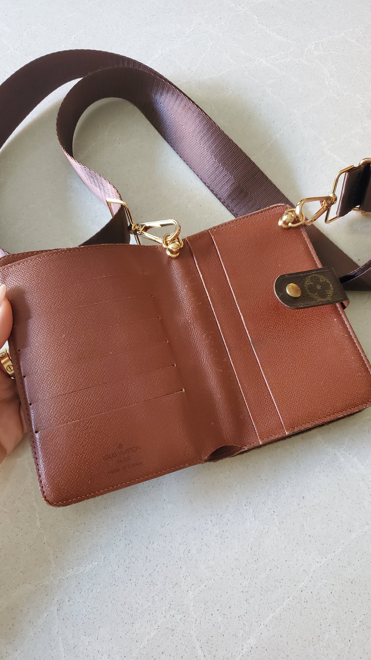 Authentic Vintage Louis Vuitton Upcycle Small Wallet on Strap