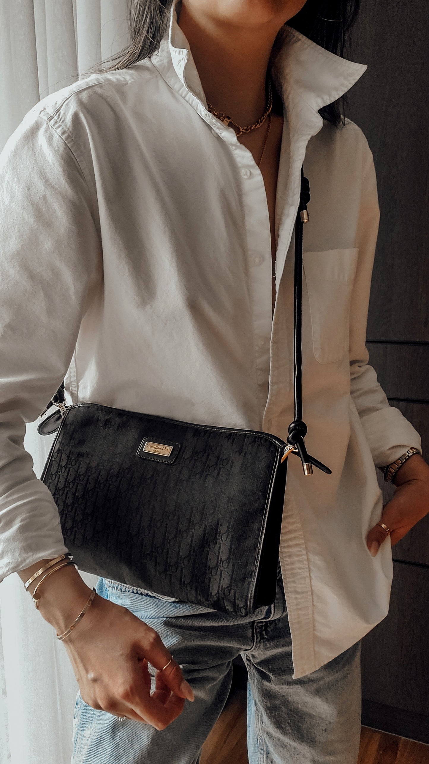 Authentic Vintage Dior Black Purse on Strap
