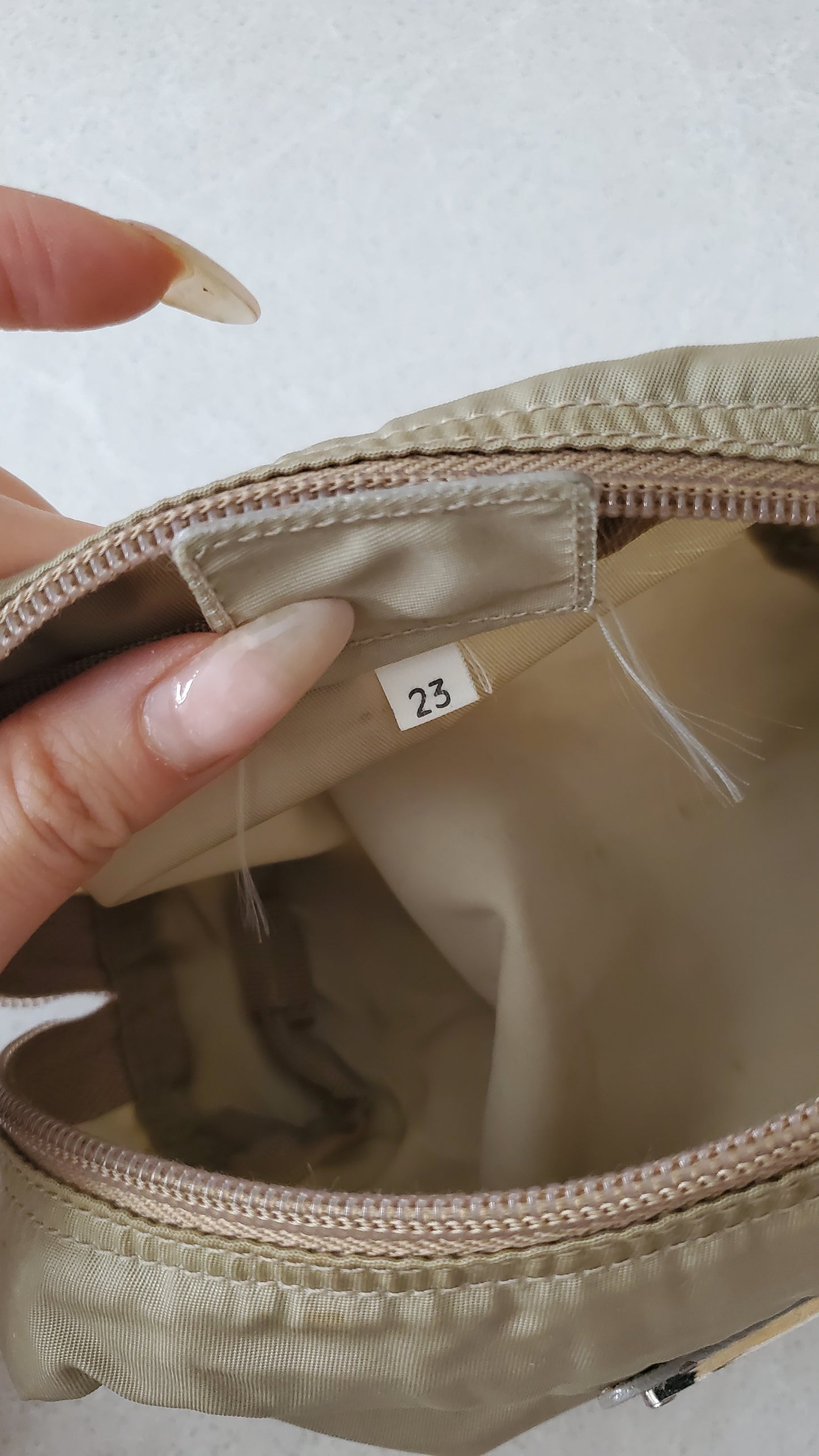 Authentic Prada Upcycle Nylon Pouch with Chain & Strap