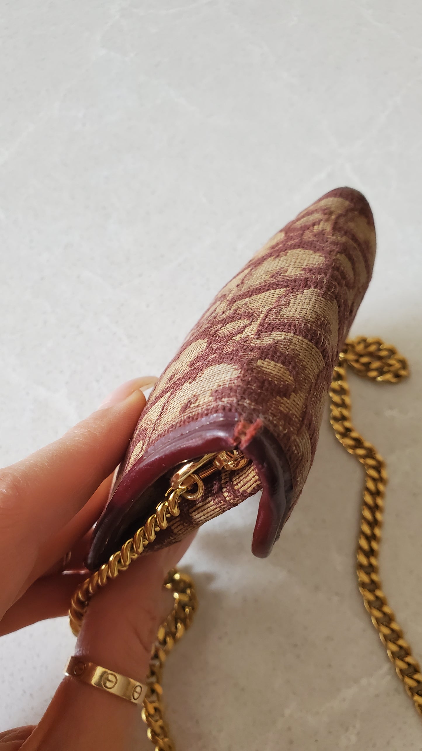 Authentic Vintage Dior Upcycle Versatile Mini Pouch on Chain