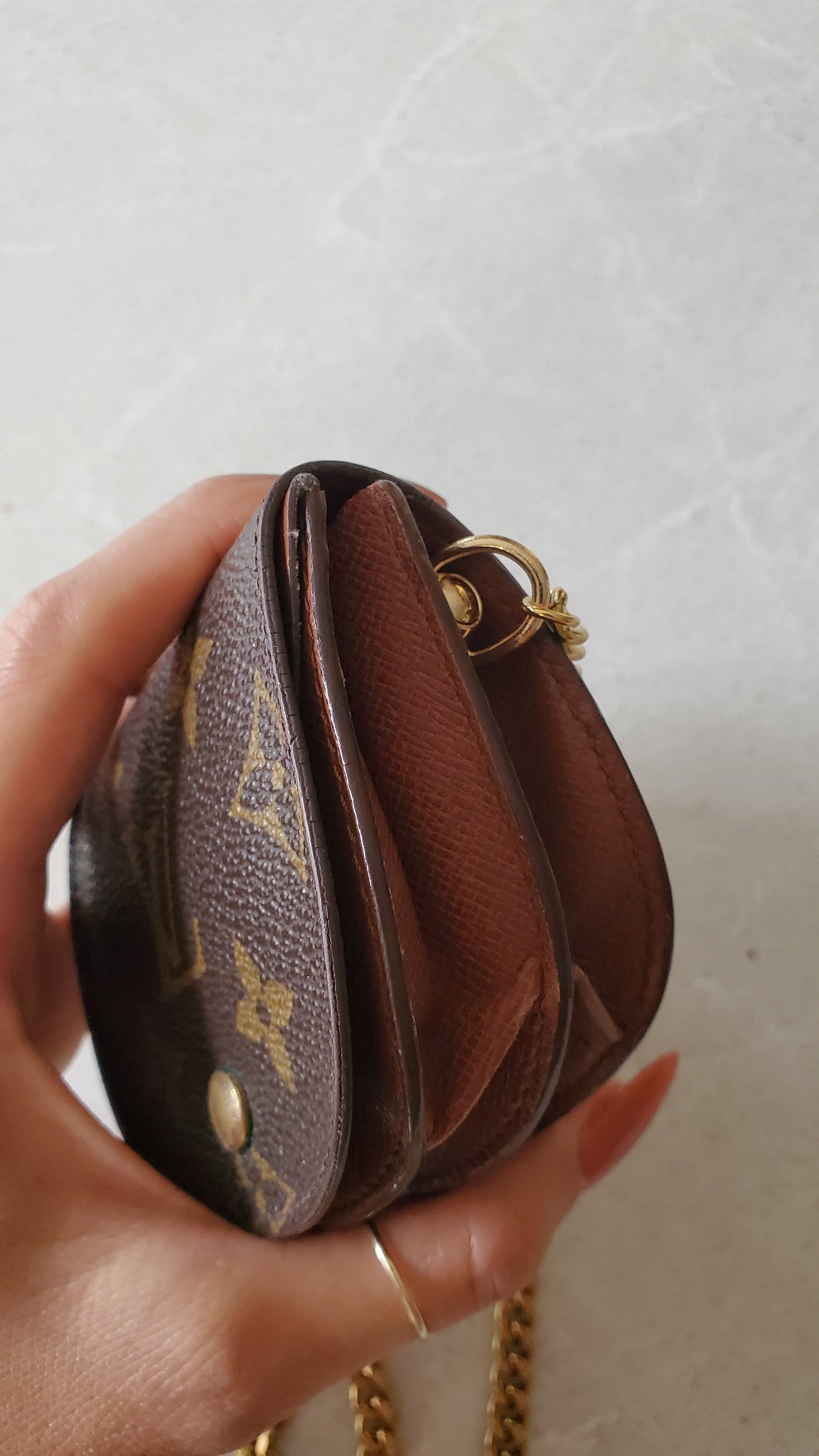Authentic Vintage Louis Vuitton Upcycle Mini Pouch on Chain
