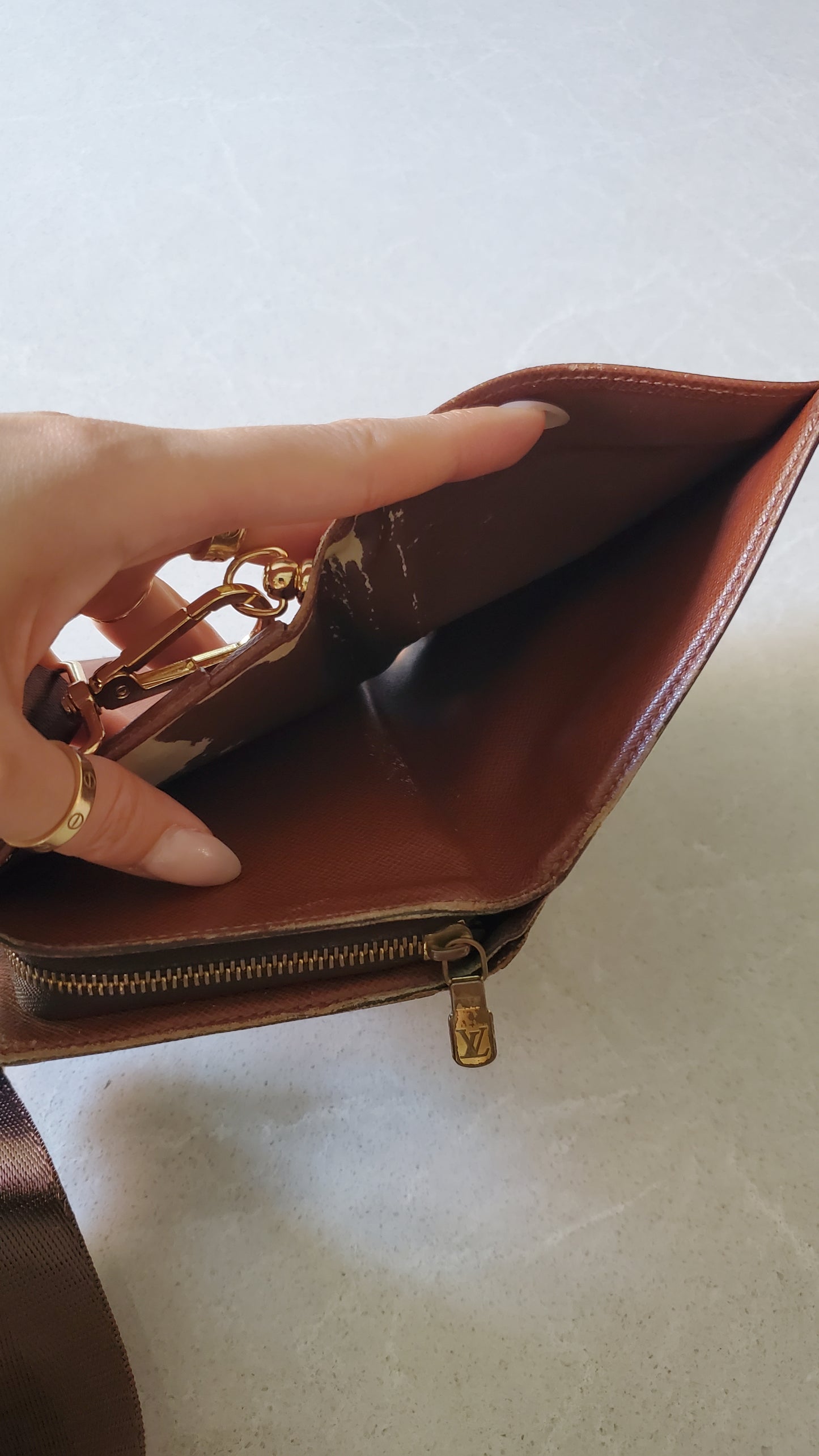 Authentic Vintage Louis Vuitton Upcycle Small Wallet on Strap