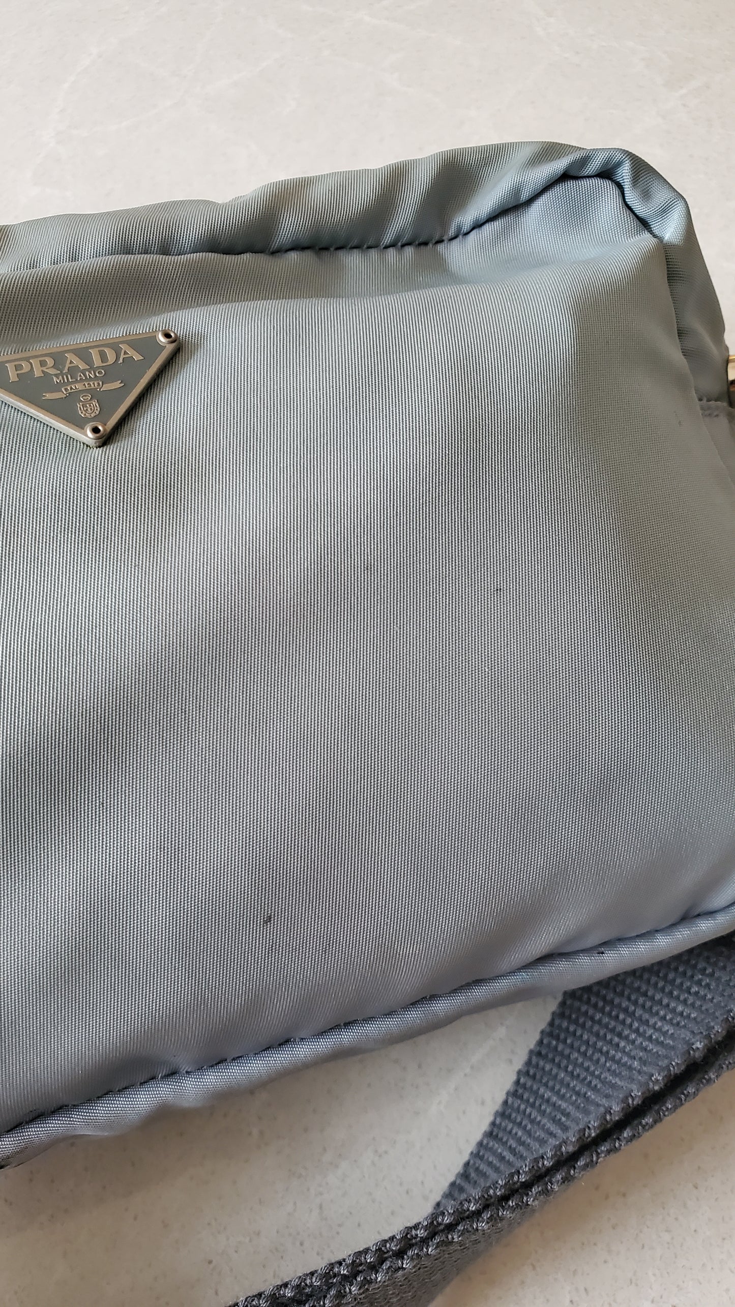 Authentic Prada Upcycle Nylon Pouch on Chain & Strap