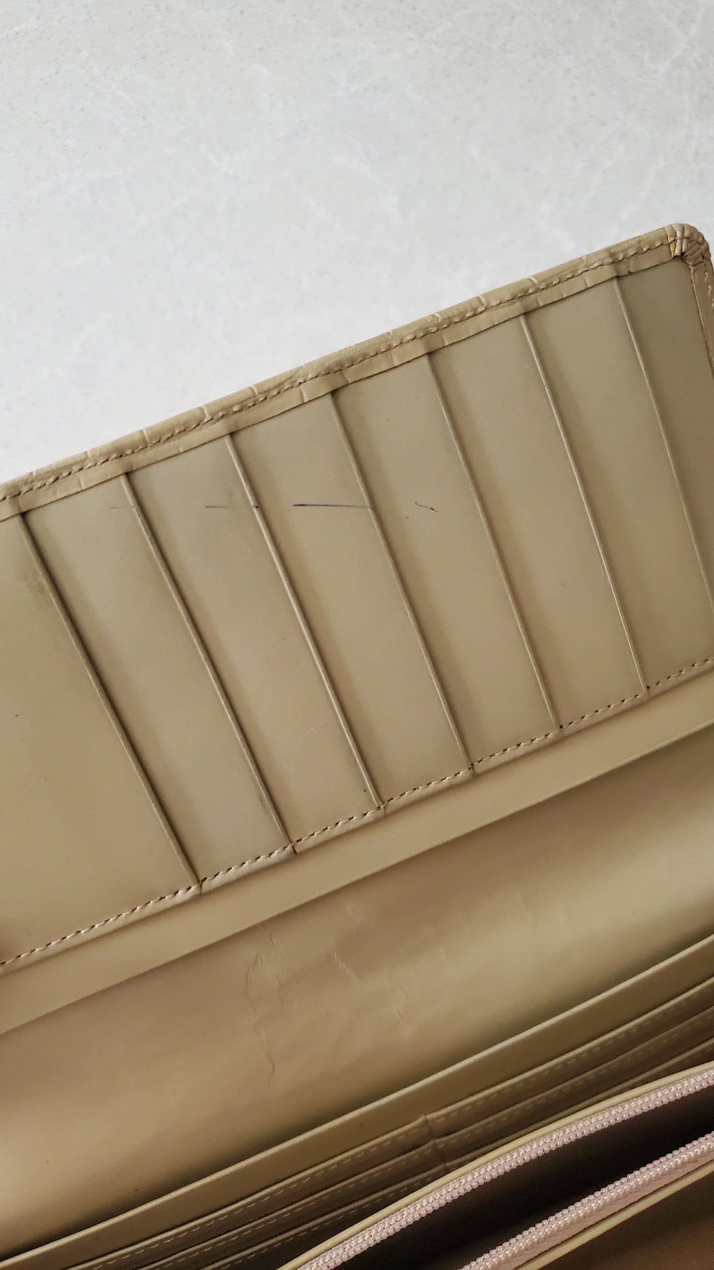 Authentic Givenchy Upcycle Long Beige Wallet on Chain