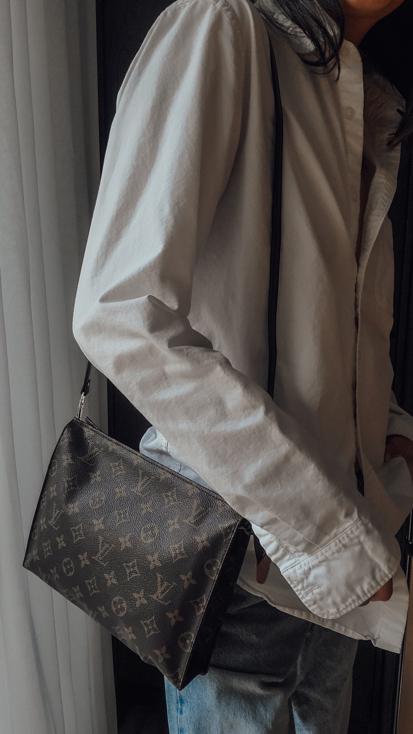 Authentic Vintage Louis Vuitton Upcycle Pouch on Chain & Strap