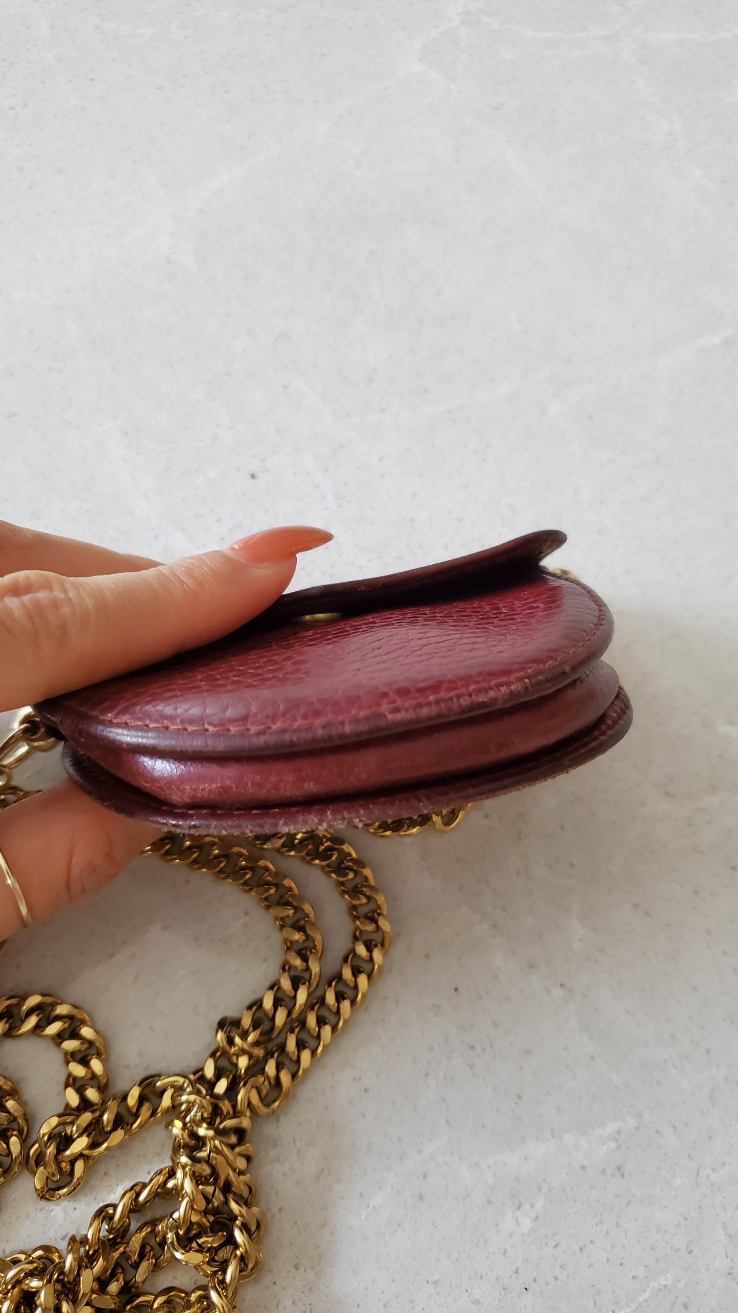Authentic Vintage Cartier (1/2) Upcycle Mini Pouch on Chain