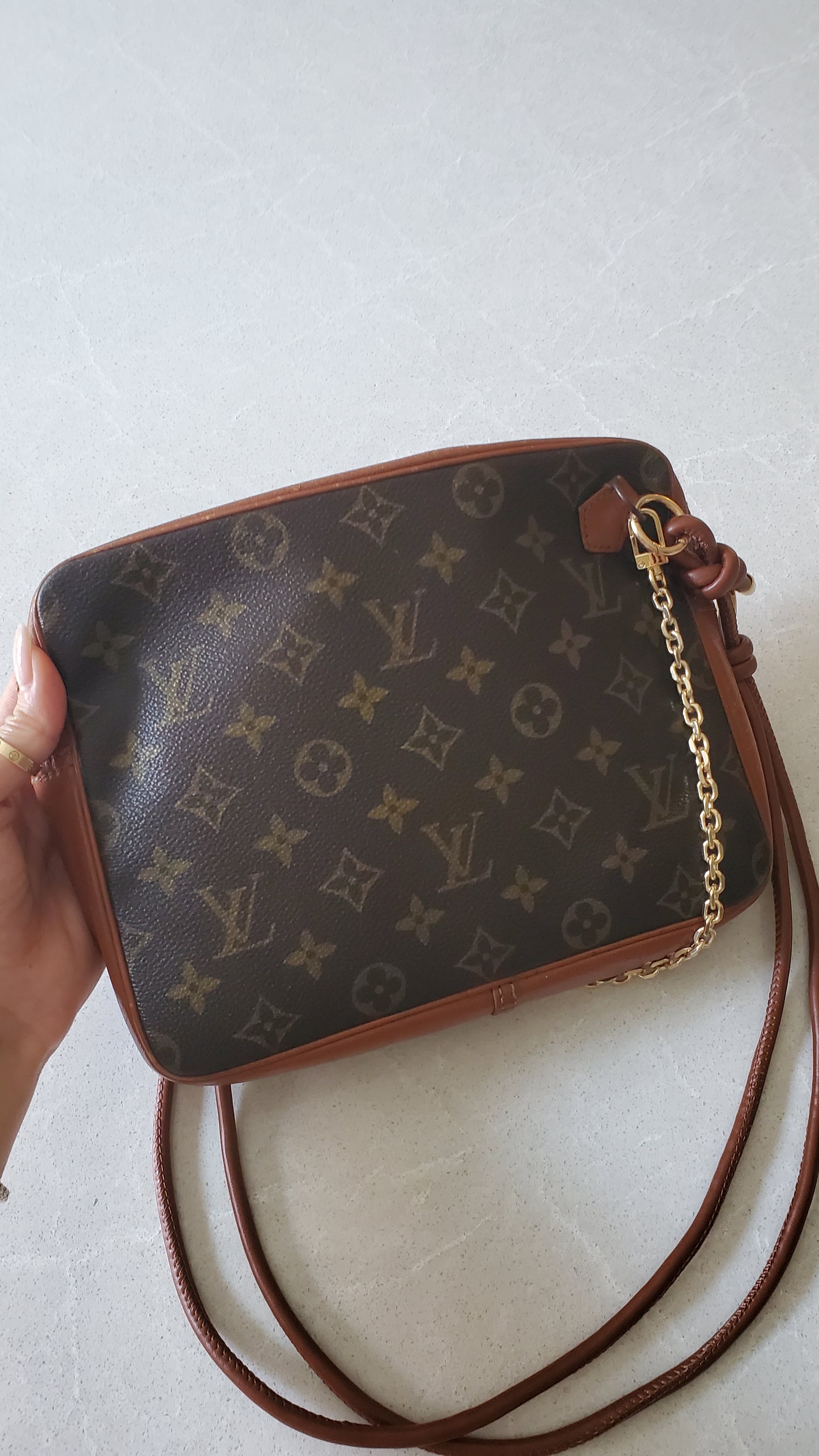 Authentic Vintage Louis Vuitton Upcycle Purse on Chain & Strap