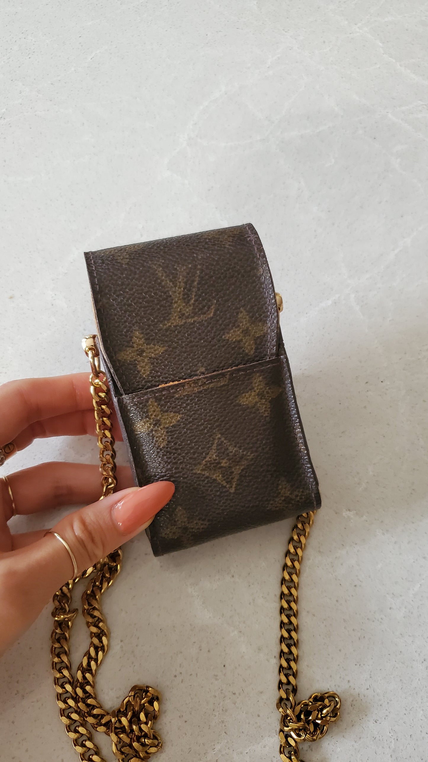 Authentic Vintage Louis Vuitton Upcycle Versatile Pouch on Chain