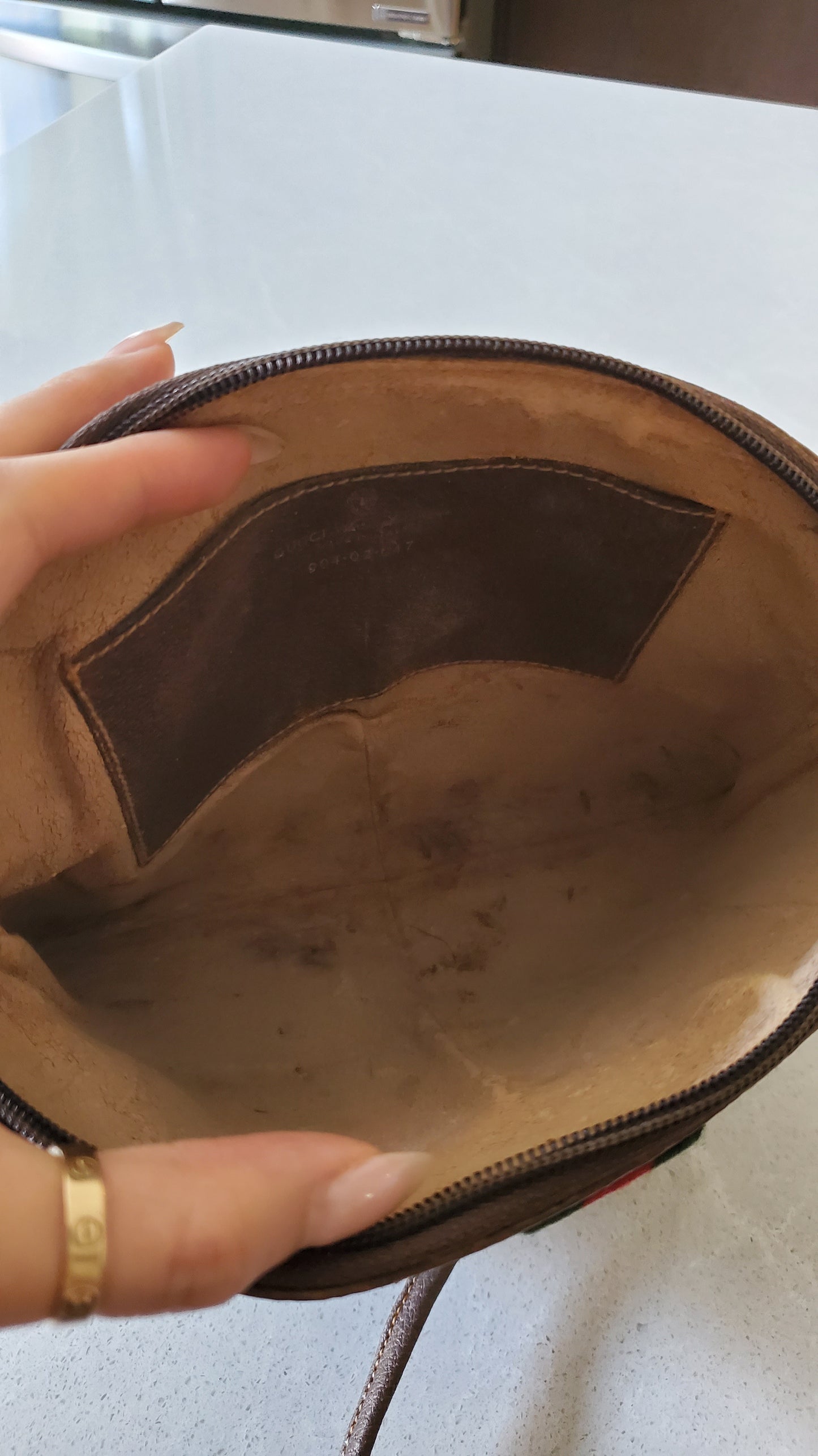 Authentic Vintage Gucci Upcycle Purse on Chain & Strap (Pearl)