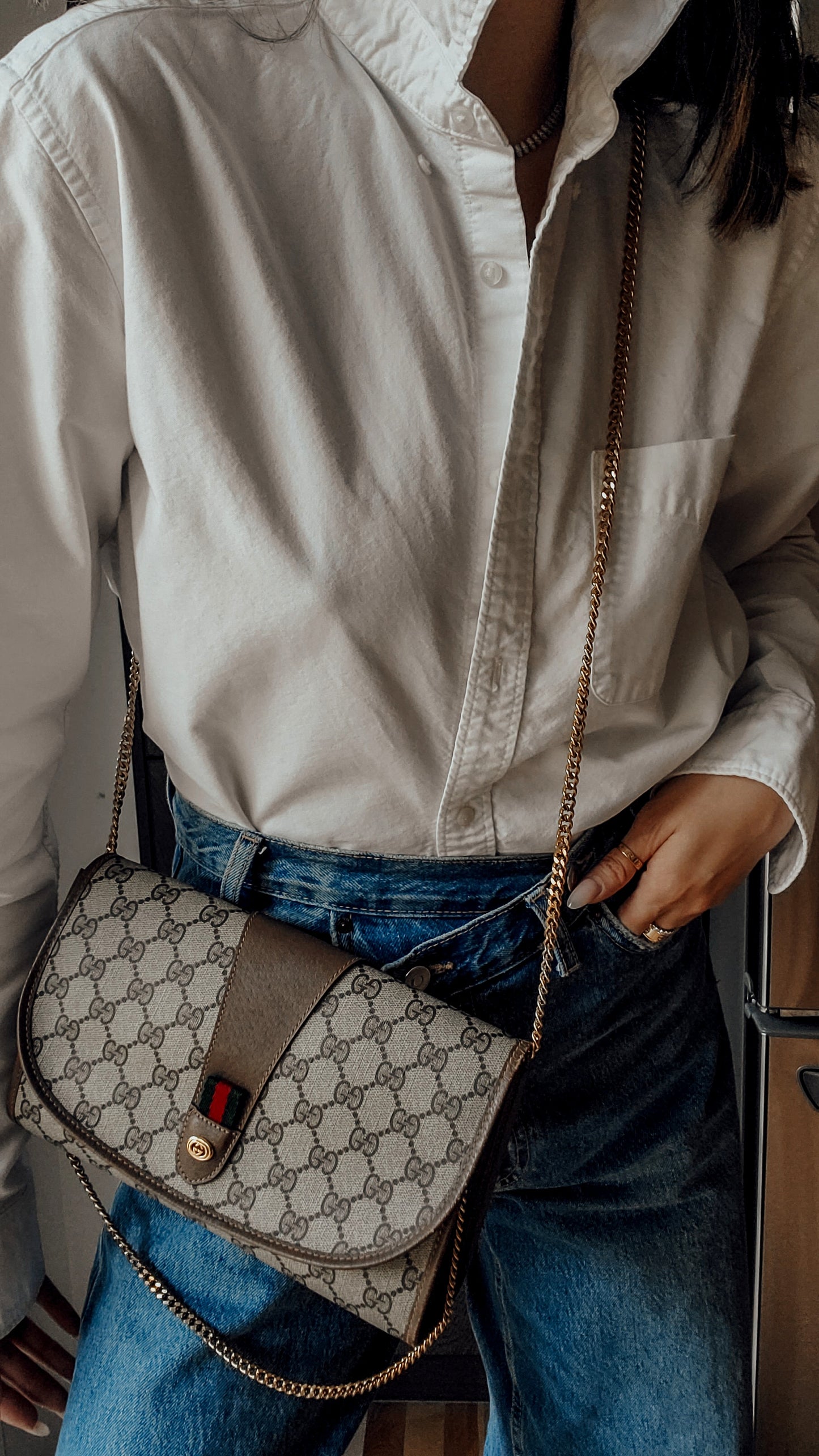 Authentic Vintage Gucci Upcycle Purse on Chains