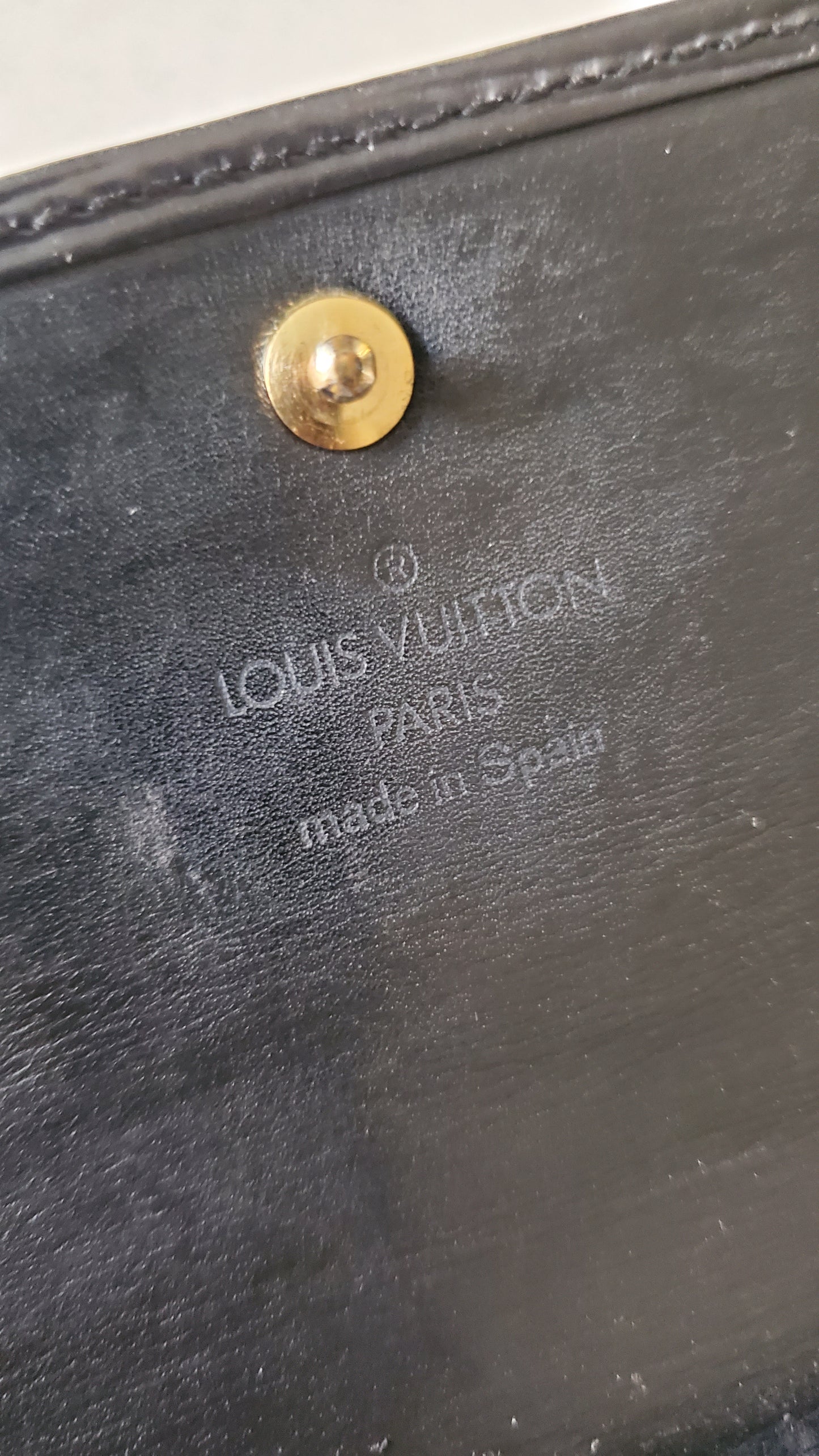 Authentic Louis Vuitton Upcycle Long Black Epi Wallet on Strap & Chain