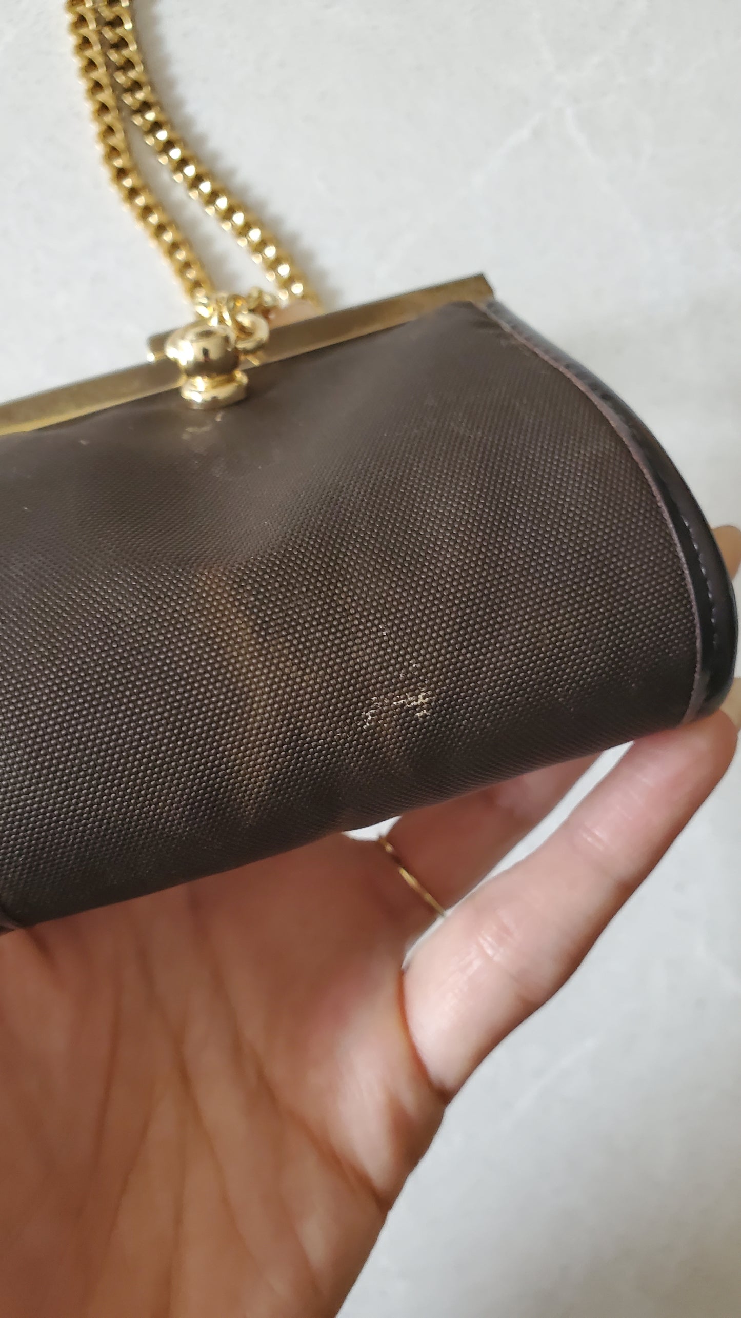 Authentic Vintage Dior Upcycle Versatile Black Mini Pouch on Chain