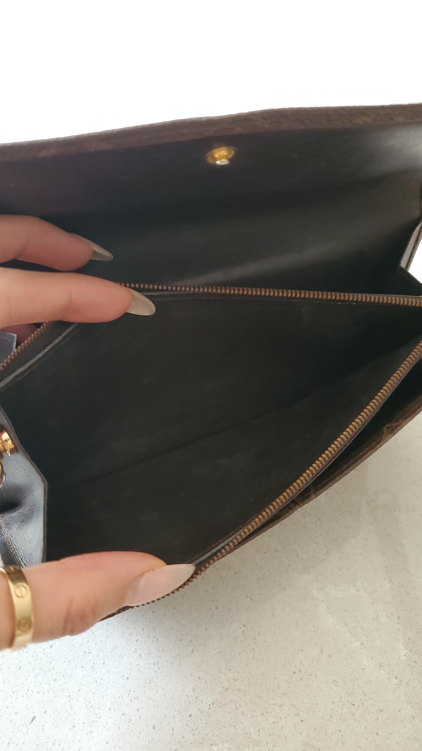 Authentic Vintage Louis Vuitton Monogram Upcycle Long Wallet on Strap