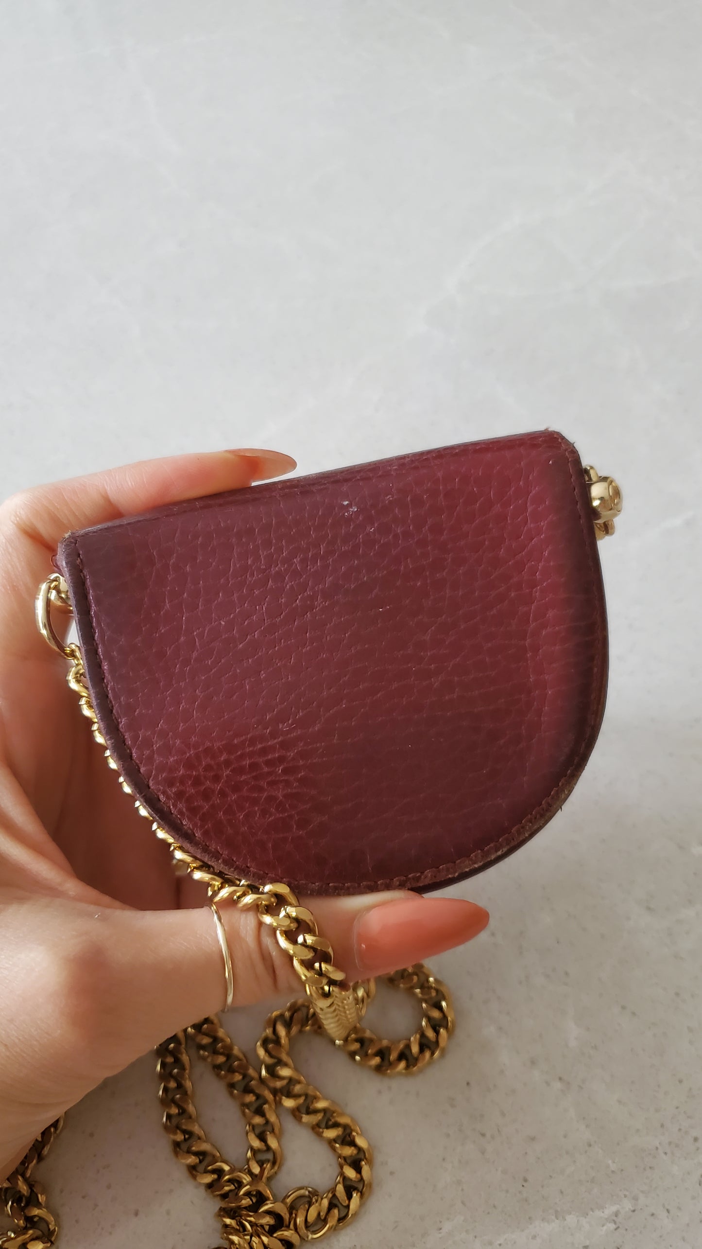 Authentic Vintage Cartier (1/2) Upcycle Mini Pouch on Chain