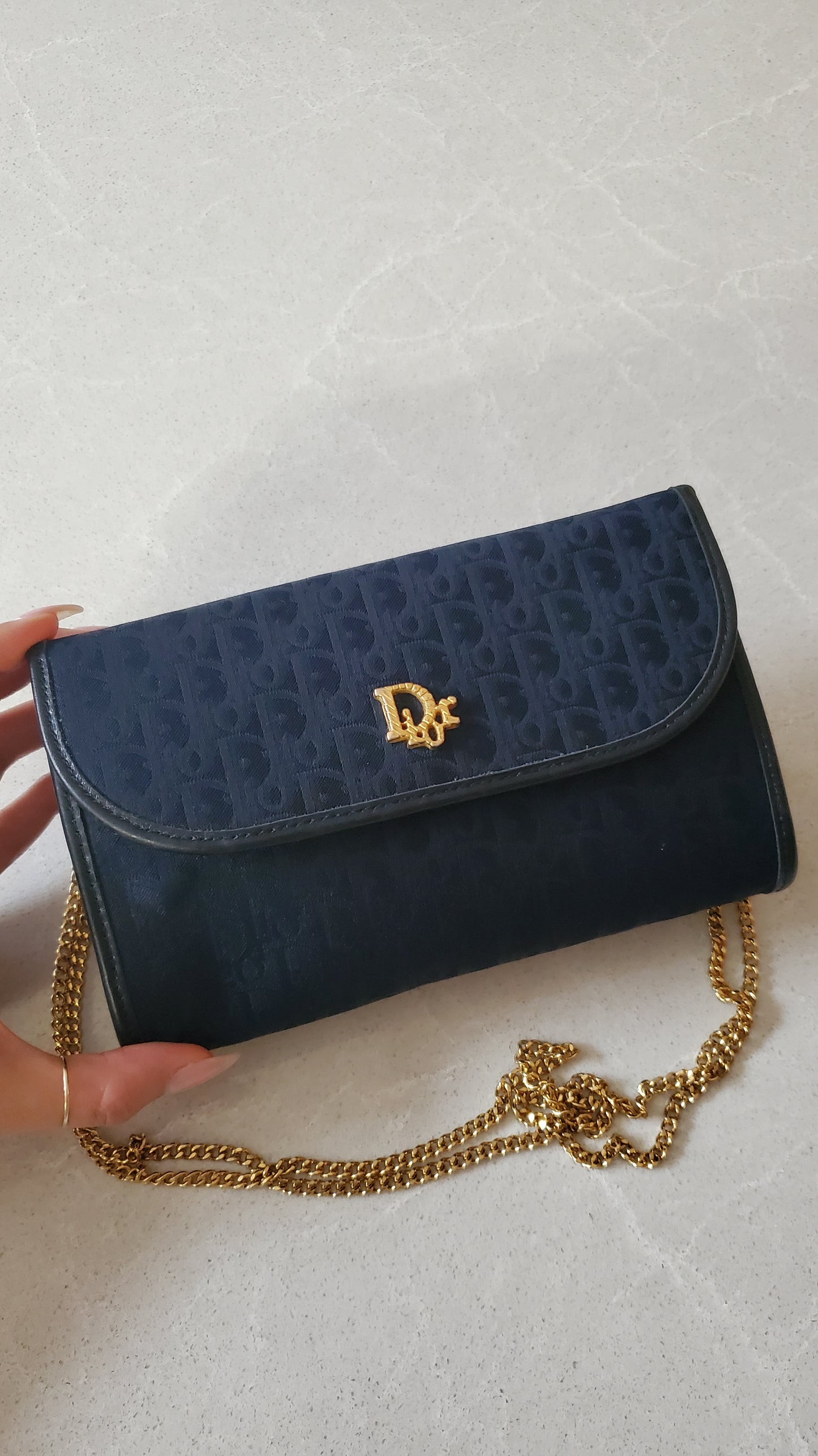 *Rare* Authentic Vintage Dior Navy Purse