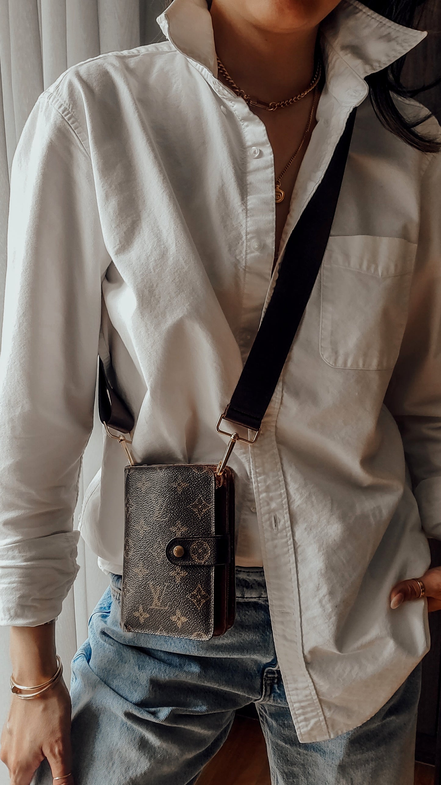 Authentic Vintage Louis Vuitton Upcycle Small Wallet on Strap