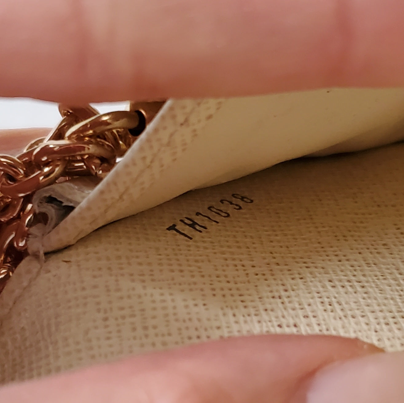 Authentic Louis Vuitton White Damier Upcycle Long Wallet on Chain