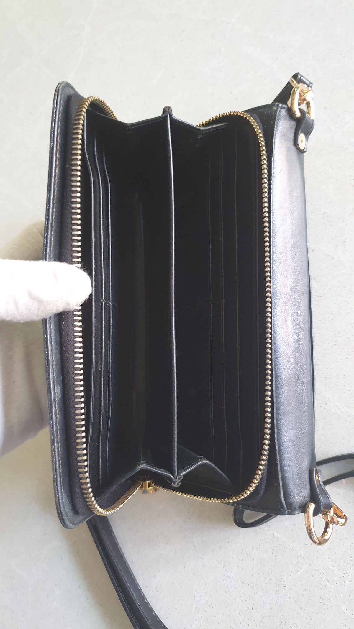 Authentic Miu Miu Upcycle Black Wallet with Straps