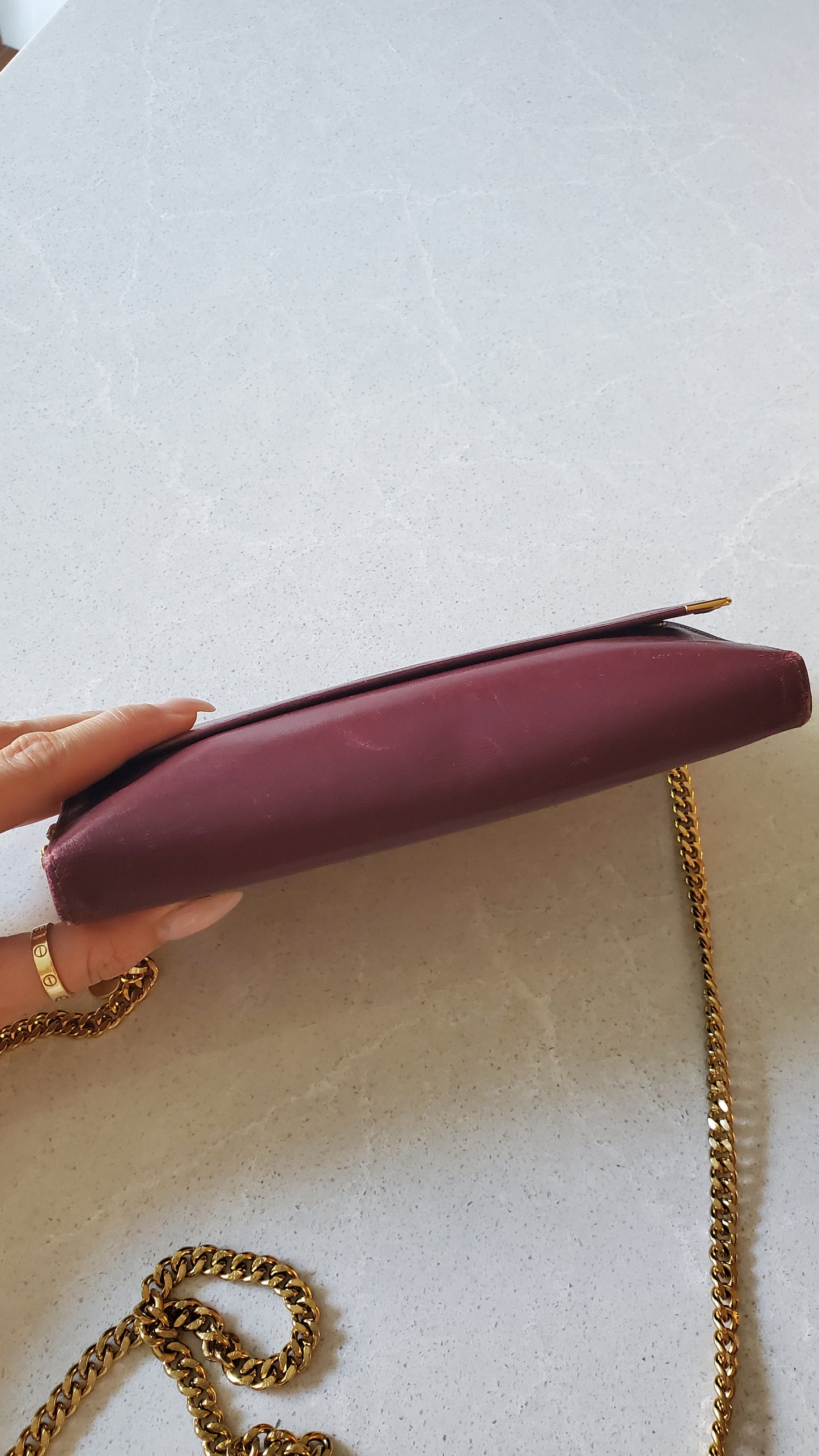 Authentic Vintage Cartier Upcycle Long Wallet on Chain