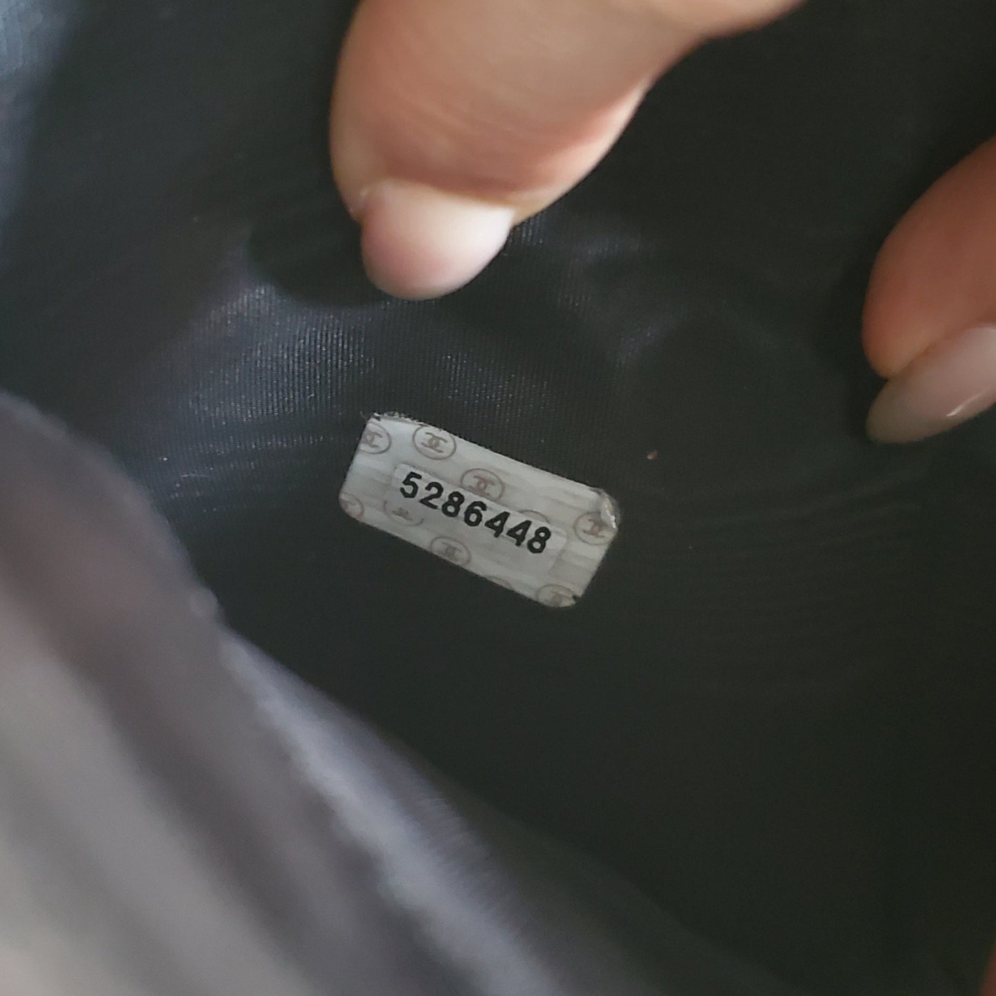 Authentic Vintage Chanel Upcycle Black Patent Compact Wallet on Chain