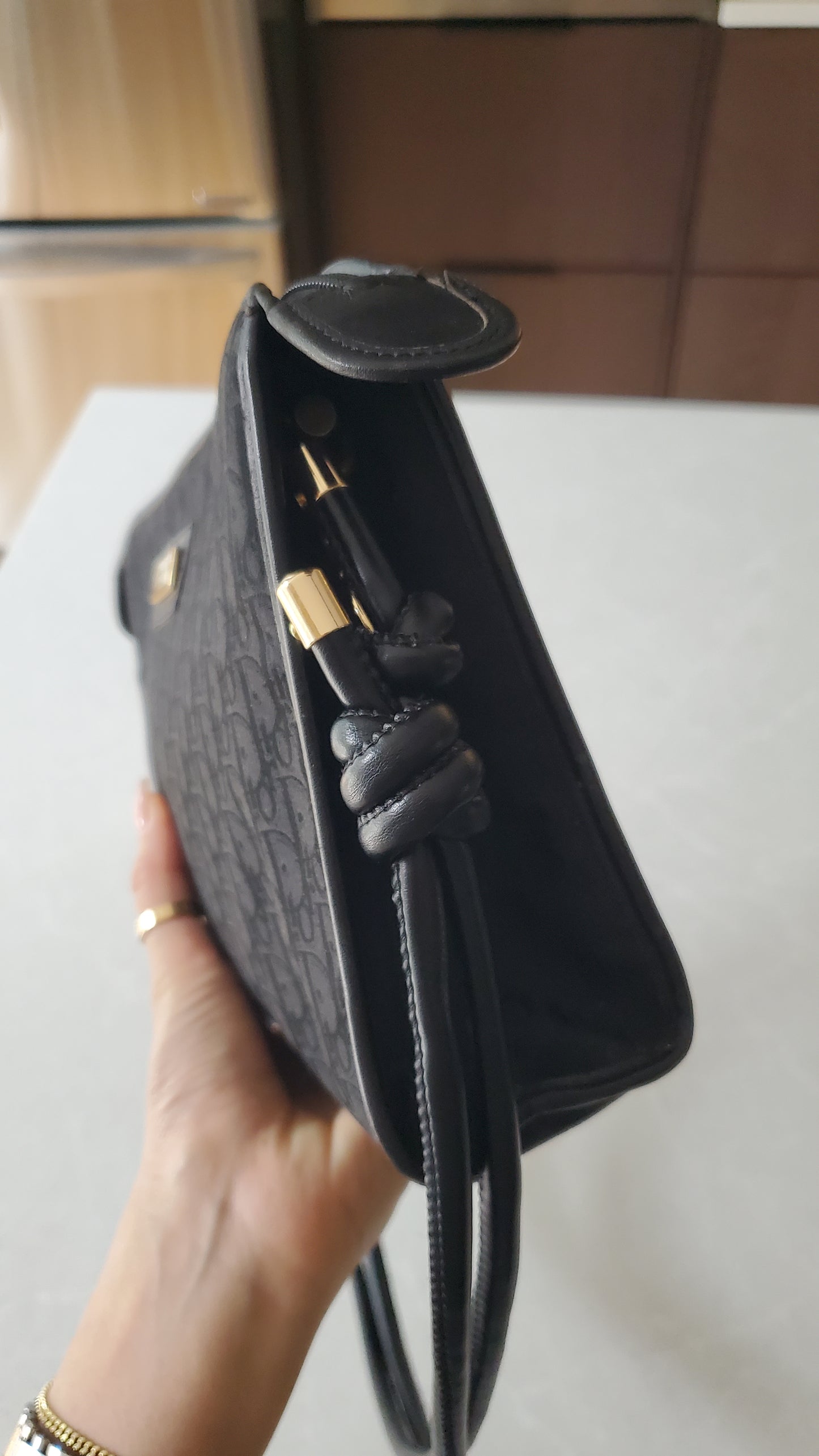Authentic Vintage Dior Black Purse on Strap