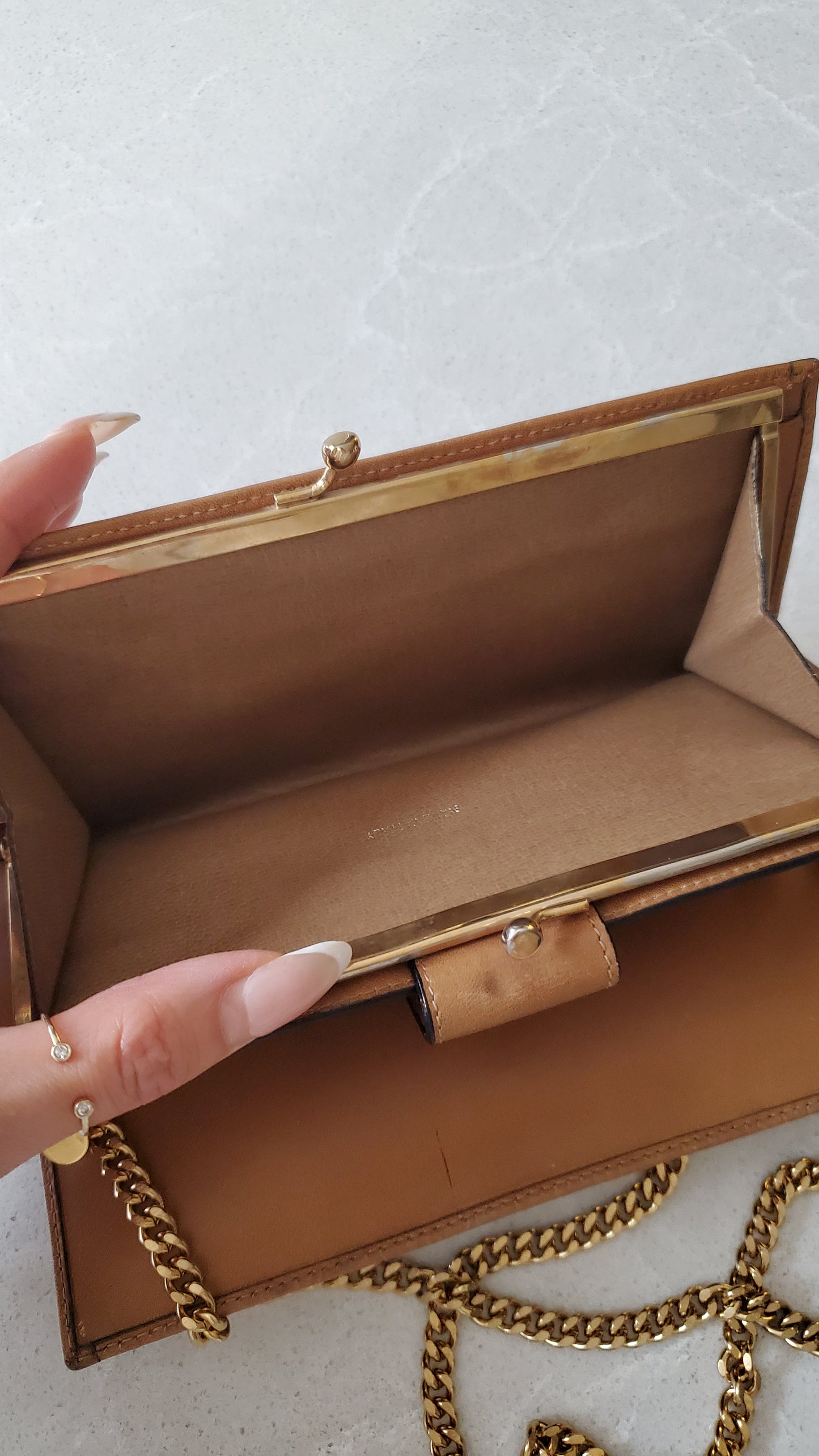 Authentic Vintage Celine Upcycle Long Wallet on Chains