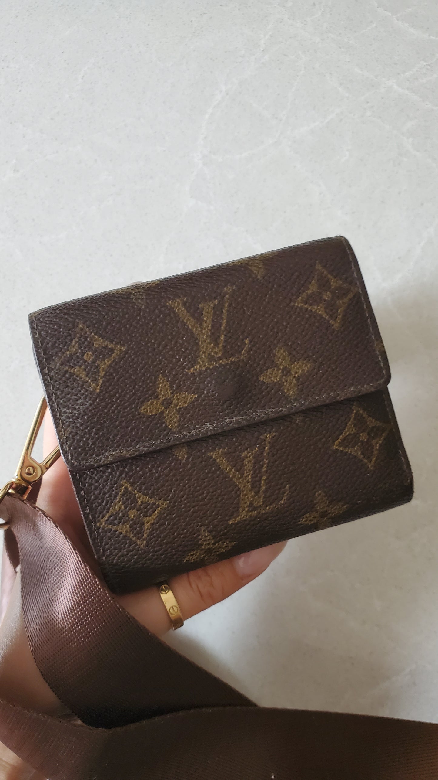 Authentic Vintage Louis Vuitton (TH1916) Upcycle Small Wallet on Chain & Strap