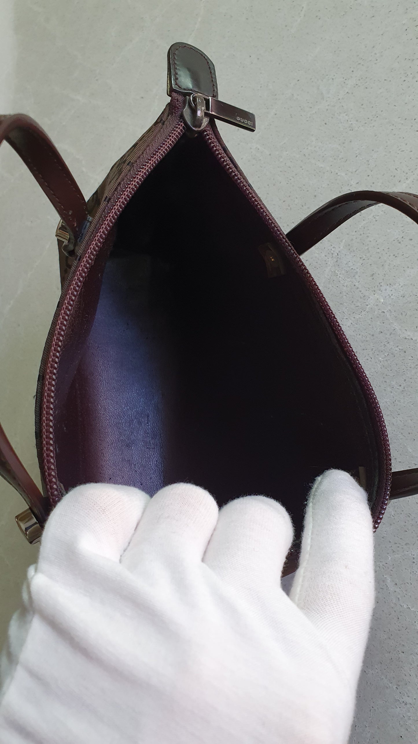 Authentic Gucci Upcycle Brown Purse with Two Handles
