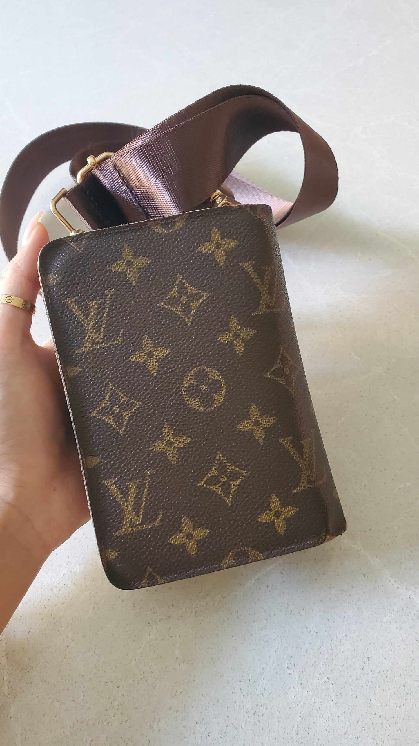 Authentic Vintage Louis Vuitton Upcycle Small Wallet on Strap