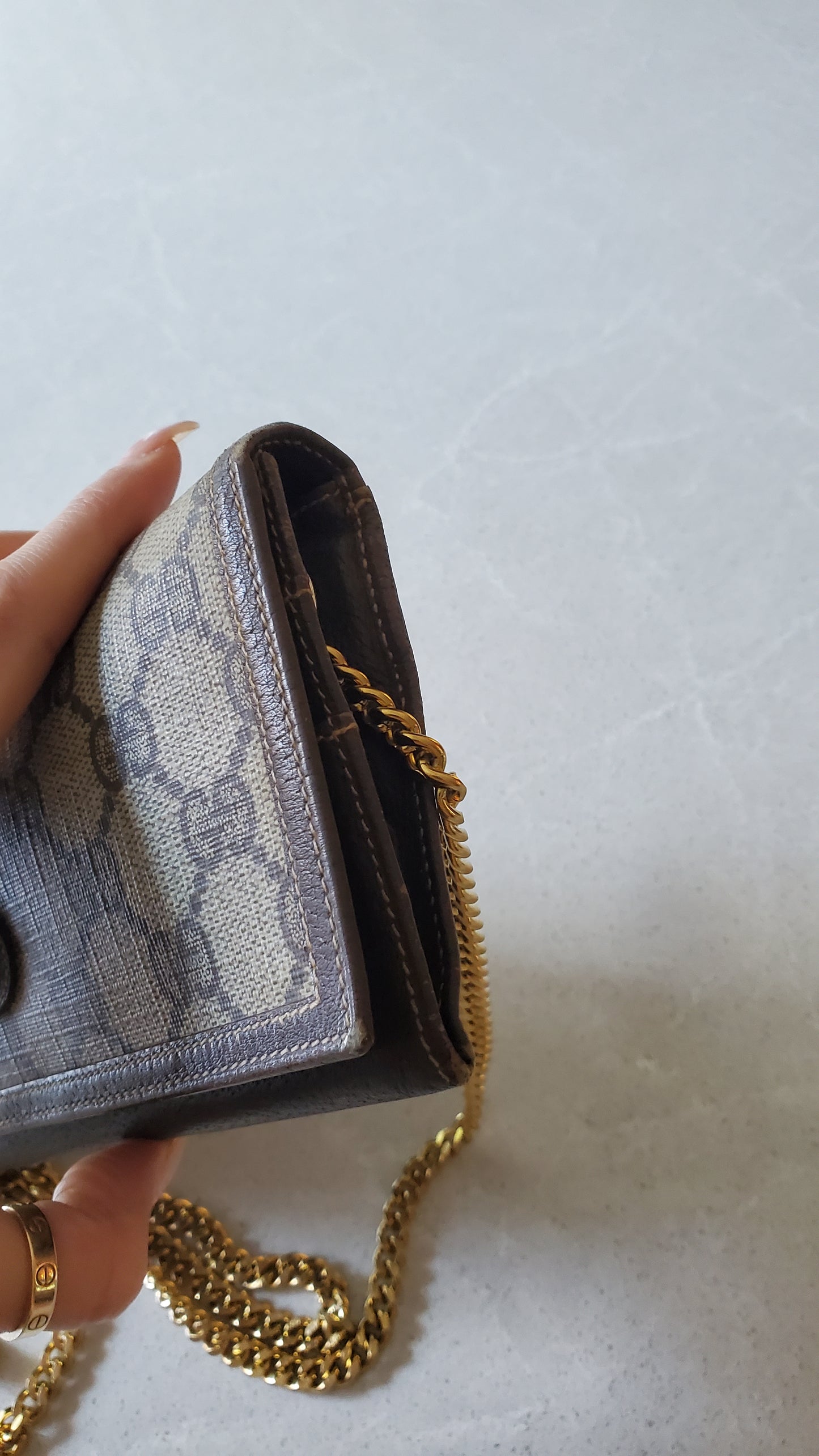 Authentic Vintage Gucci Upcycle Long Wallet on Chain & Strap