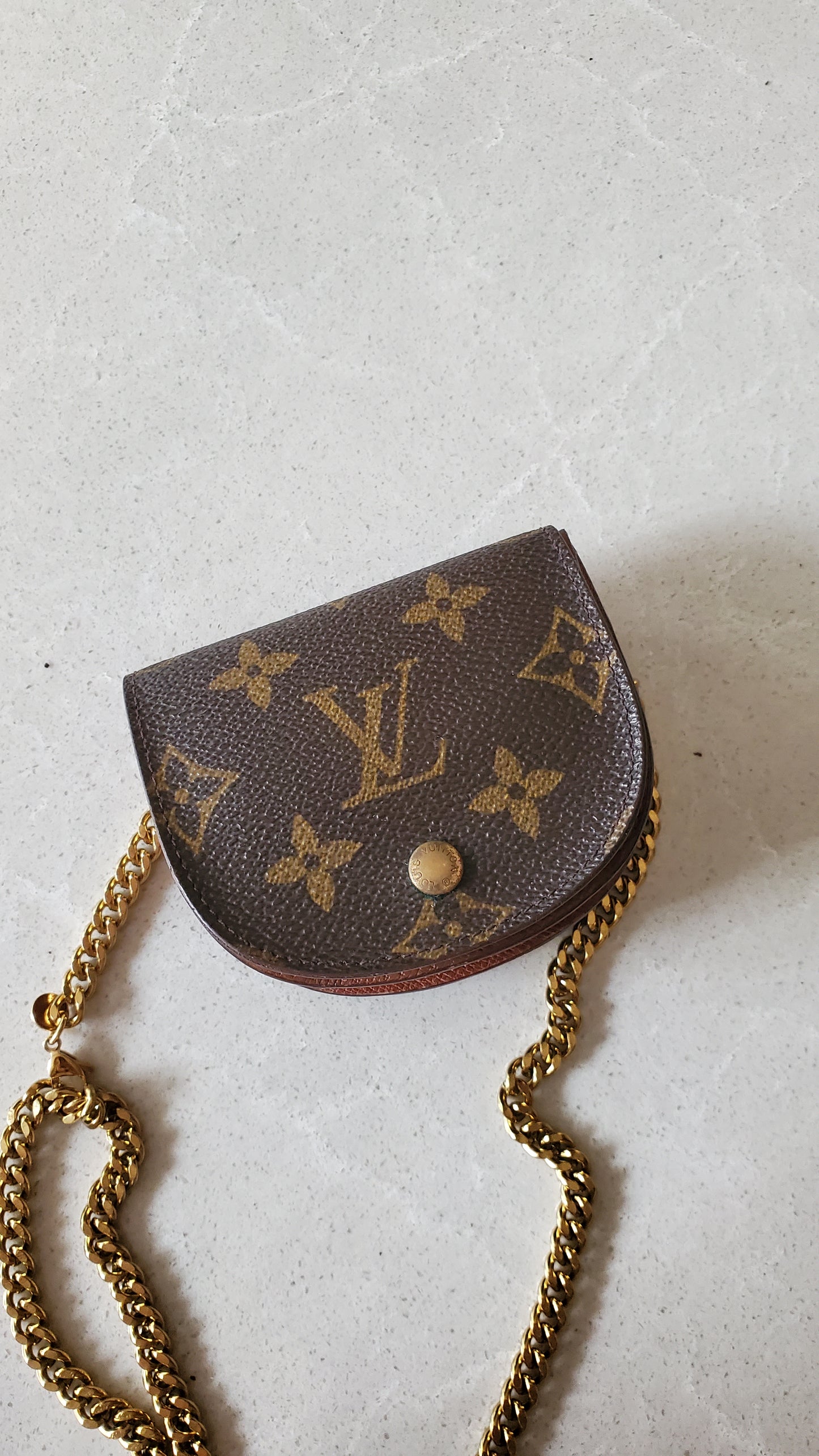 Authentic Vintage Louis Vuitton Upcycle Mini Pouch on Chain