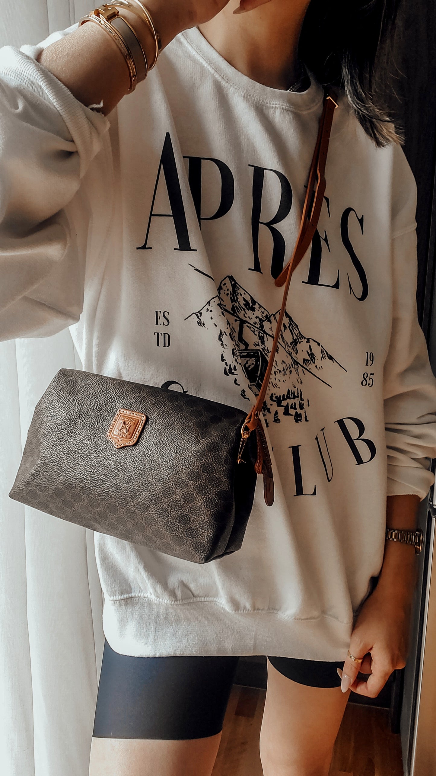 Authentic Vintage Celine Upcycle Medium Pouch on Strap