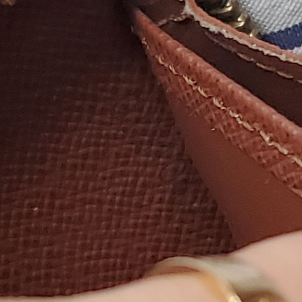 Authentic Louis Vuitton Upcycle Zip Up Wallet with Shoulder Strap and Chain