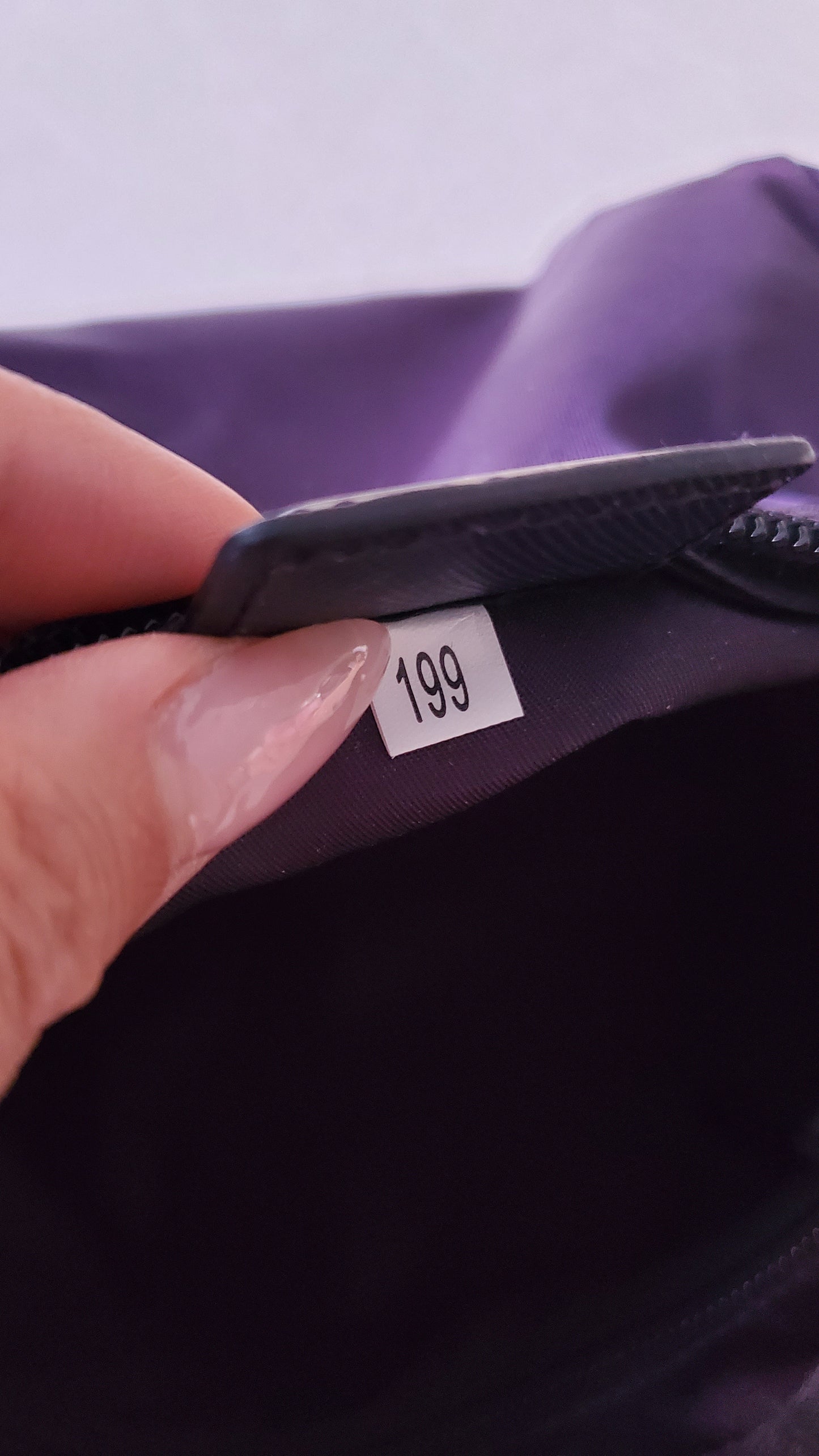 Authentic Prada Upcycle Purple Nylon Medium Size Pouch on Chain & Strap