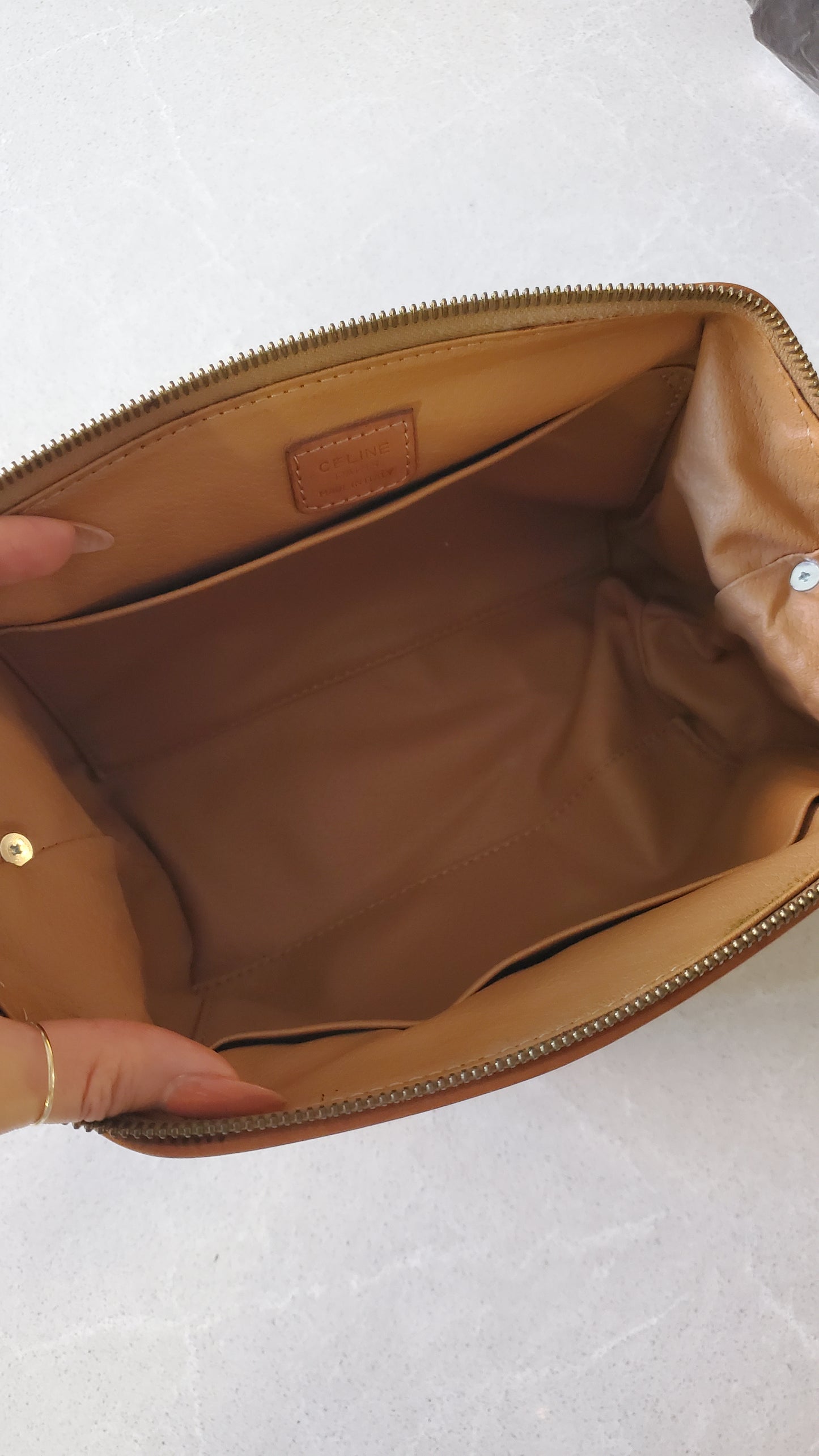 Authentic Vintage Celine Upcycle Purse on Strap & Chain