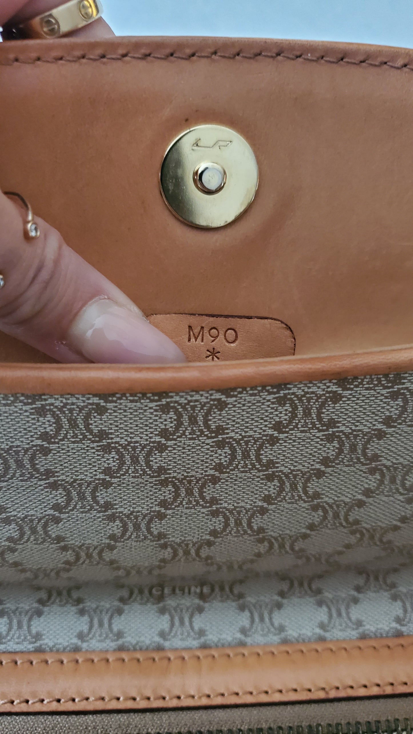 Authentic Vintage Celine Upcycle Purse with Strap