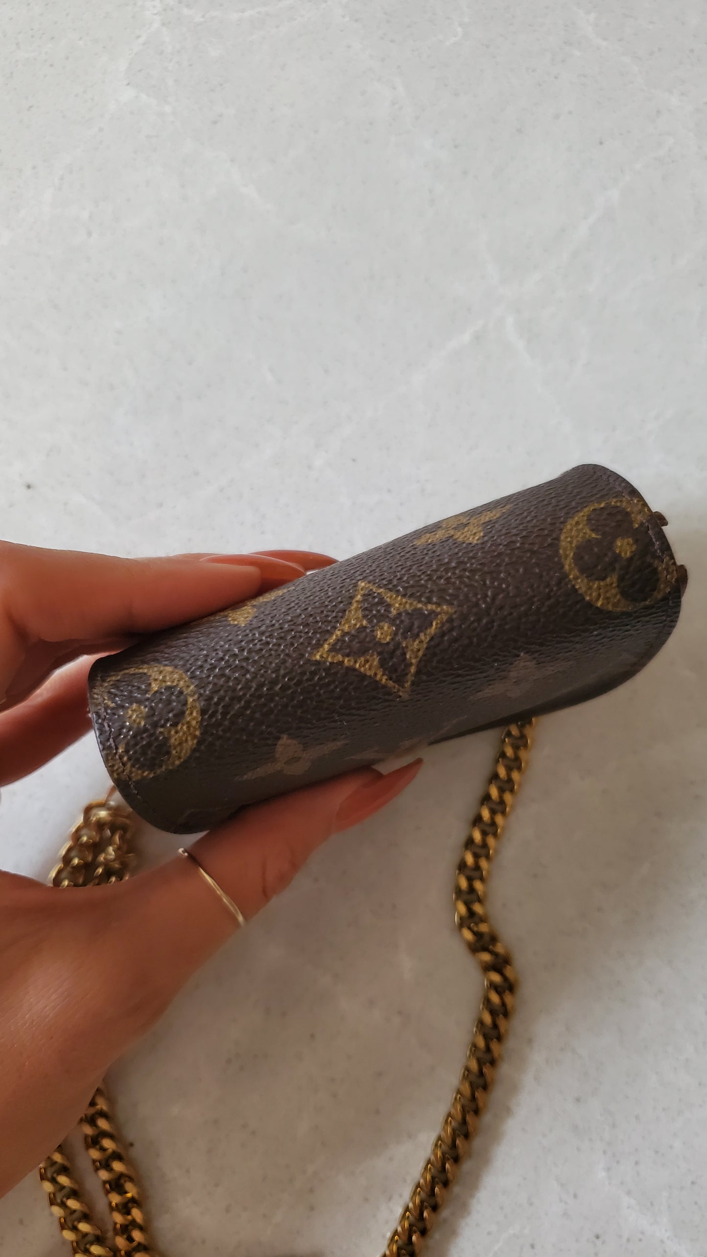 Authentic Vintage Louis Vuitton Upcycle Mini Pouch on Chain
