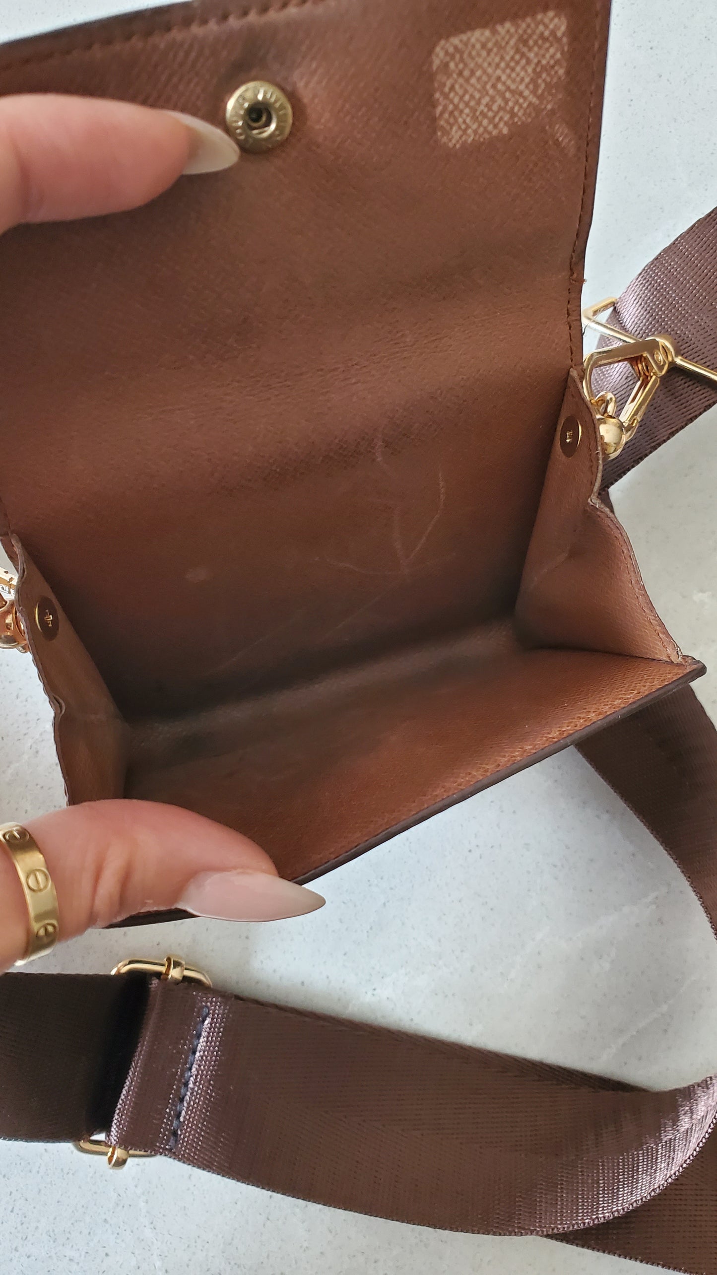 Authentic Vintage Louis Vuitton (TH1916) Upcycle Small Wallet on Chain & Strap