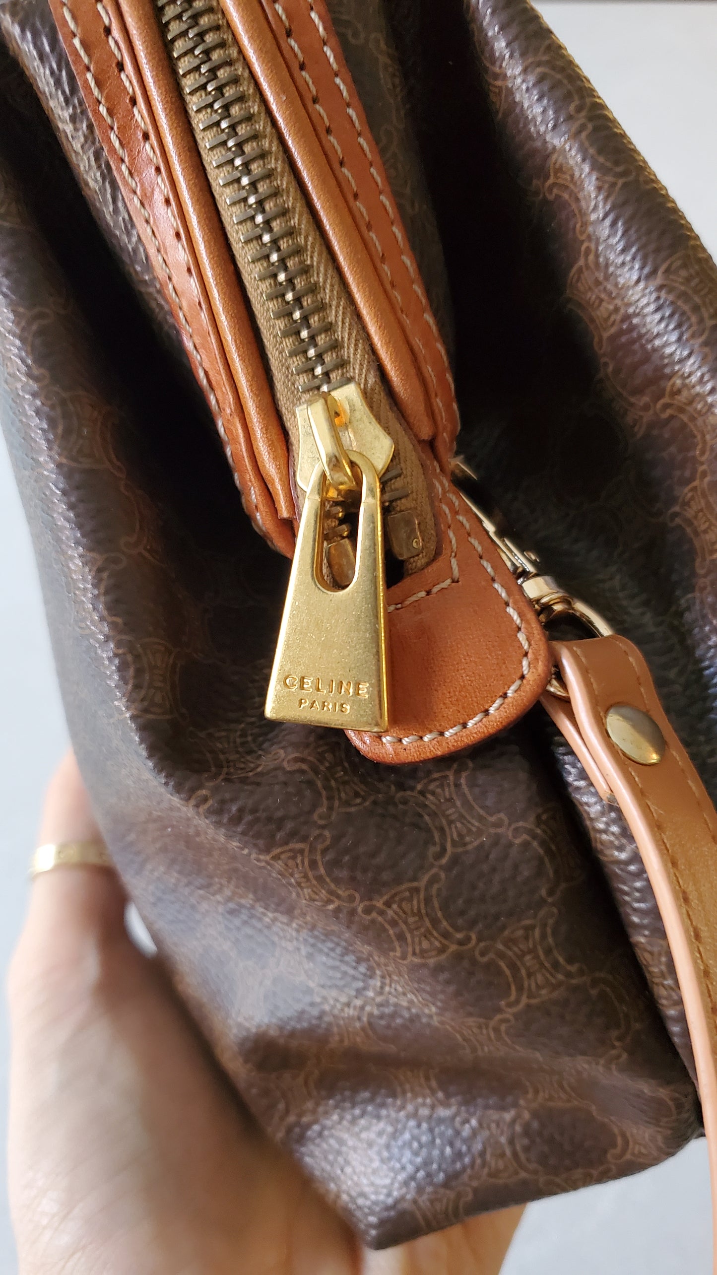 Authentic Vintage Celine Upcycle Medium Pouch on Strap