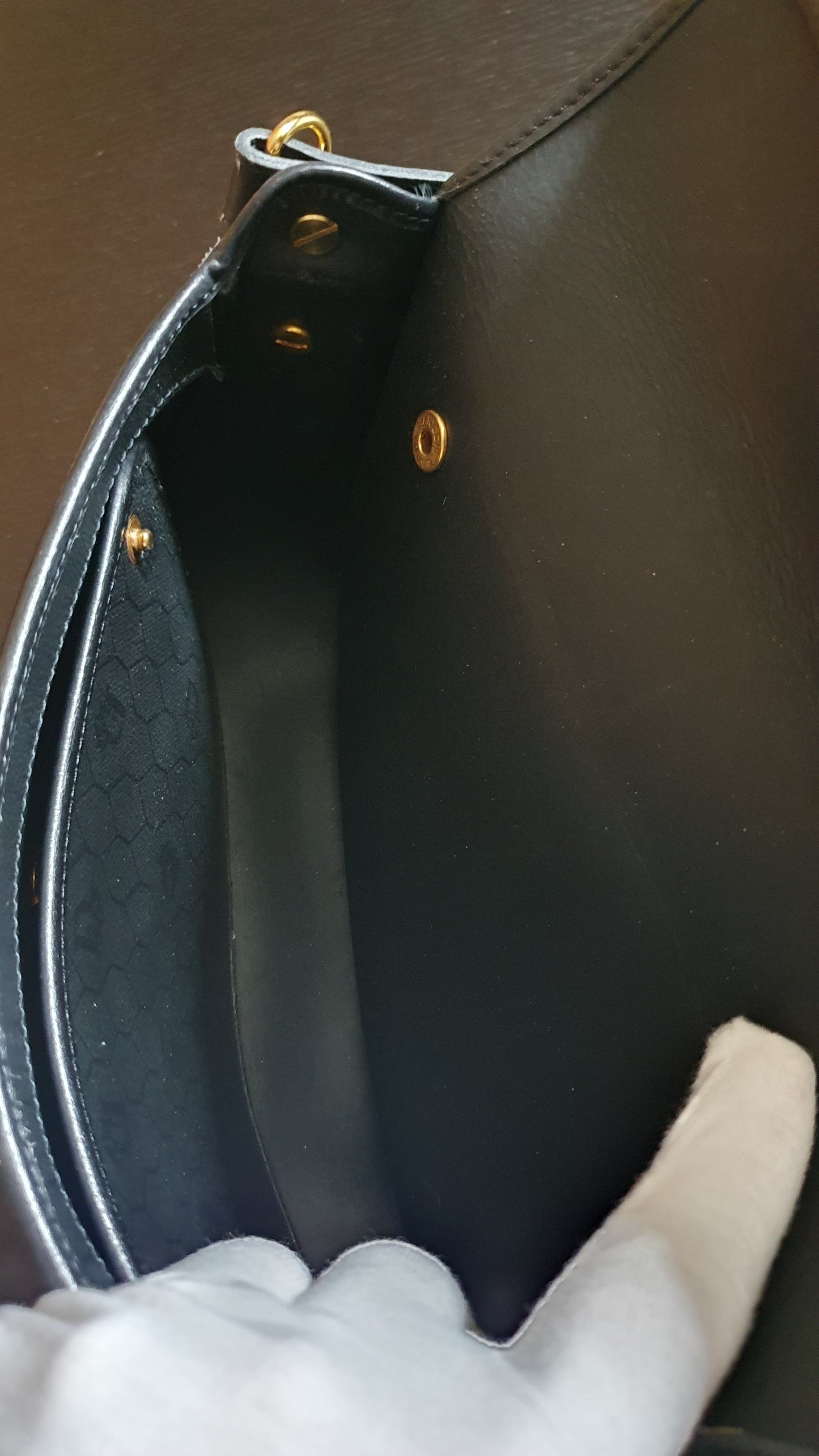Authentic Vintage Dior Upcycle Black Purse with Chain & Strap