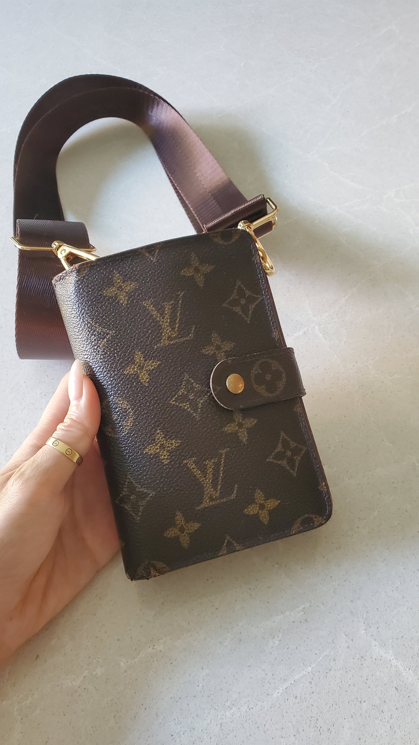 Authentic Vintage Louis Vuitton Upcycle Small Wallet on Strap
